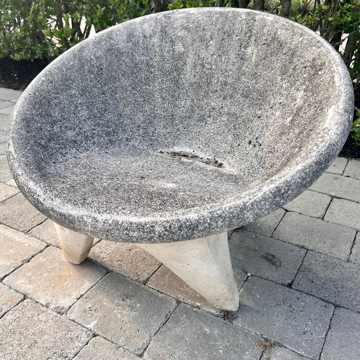 Pair of Sculptural Concrete Chairs