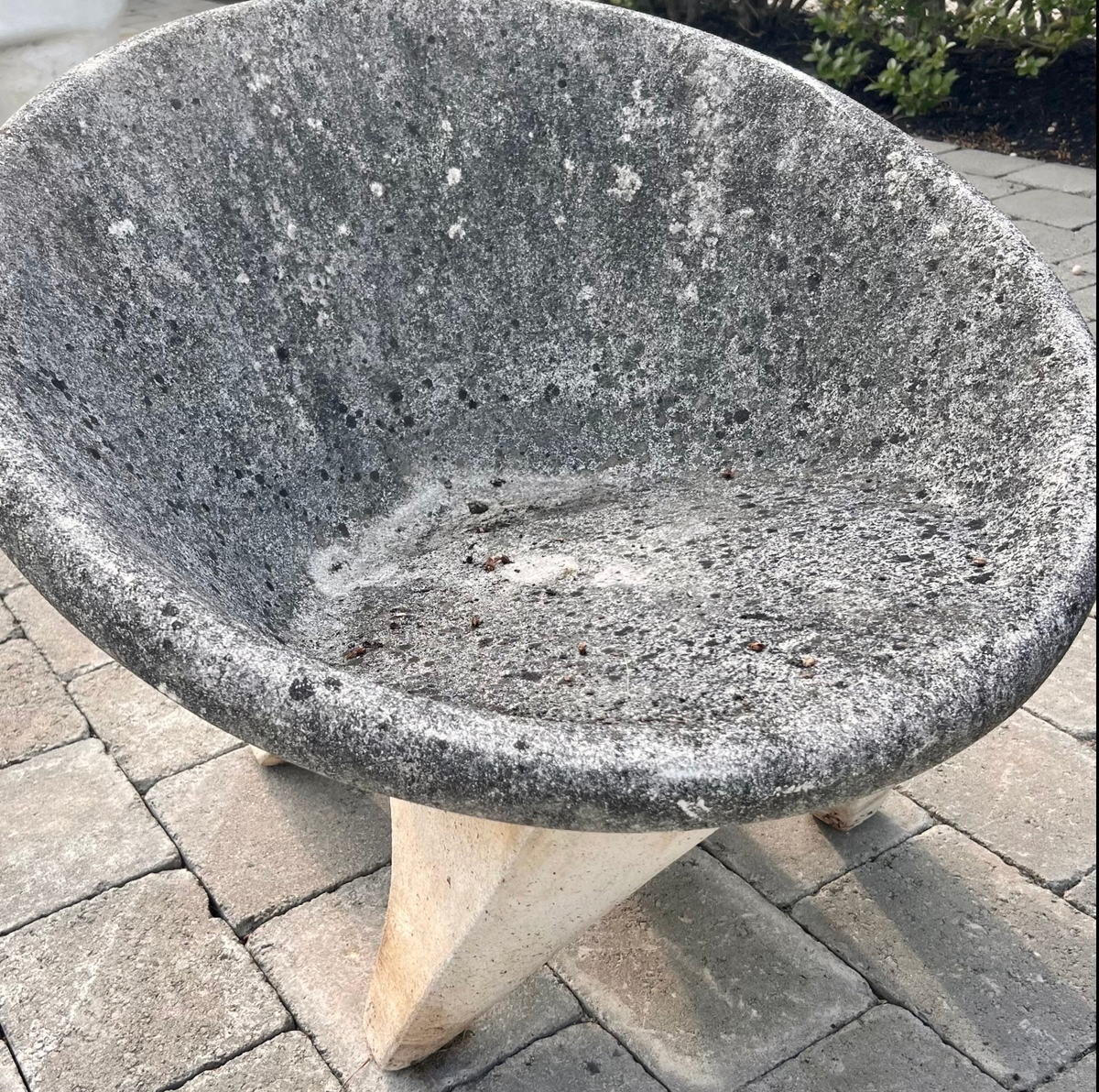 Pair of Sculptural Concrete Chairs