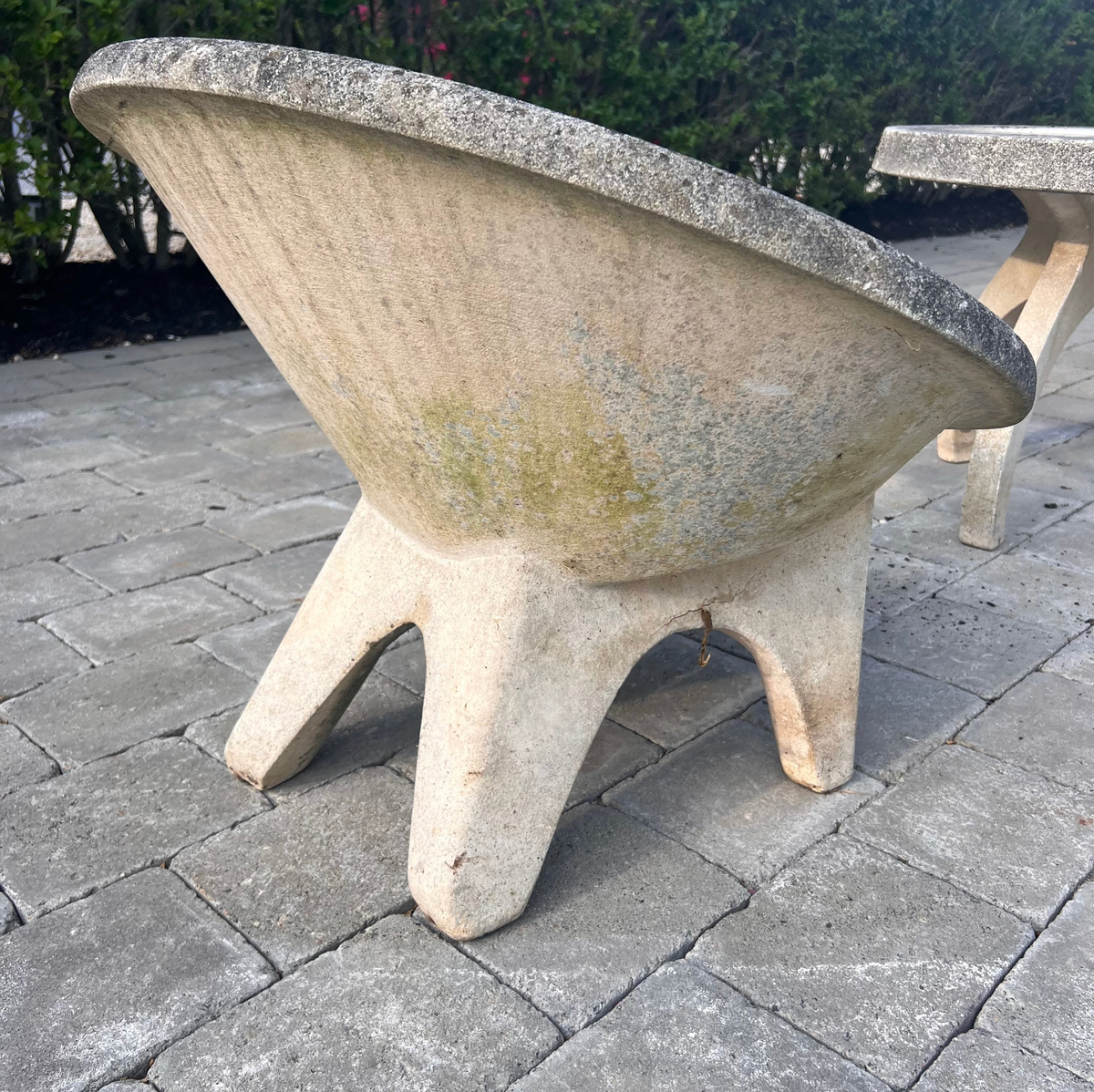 Pair of Sculptural Concrete Chairs
