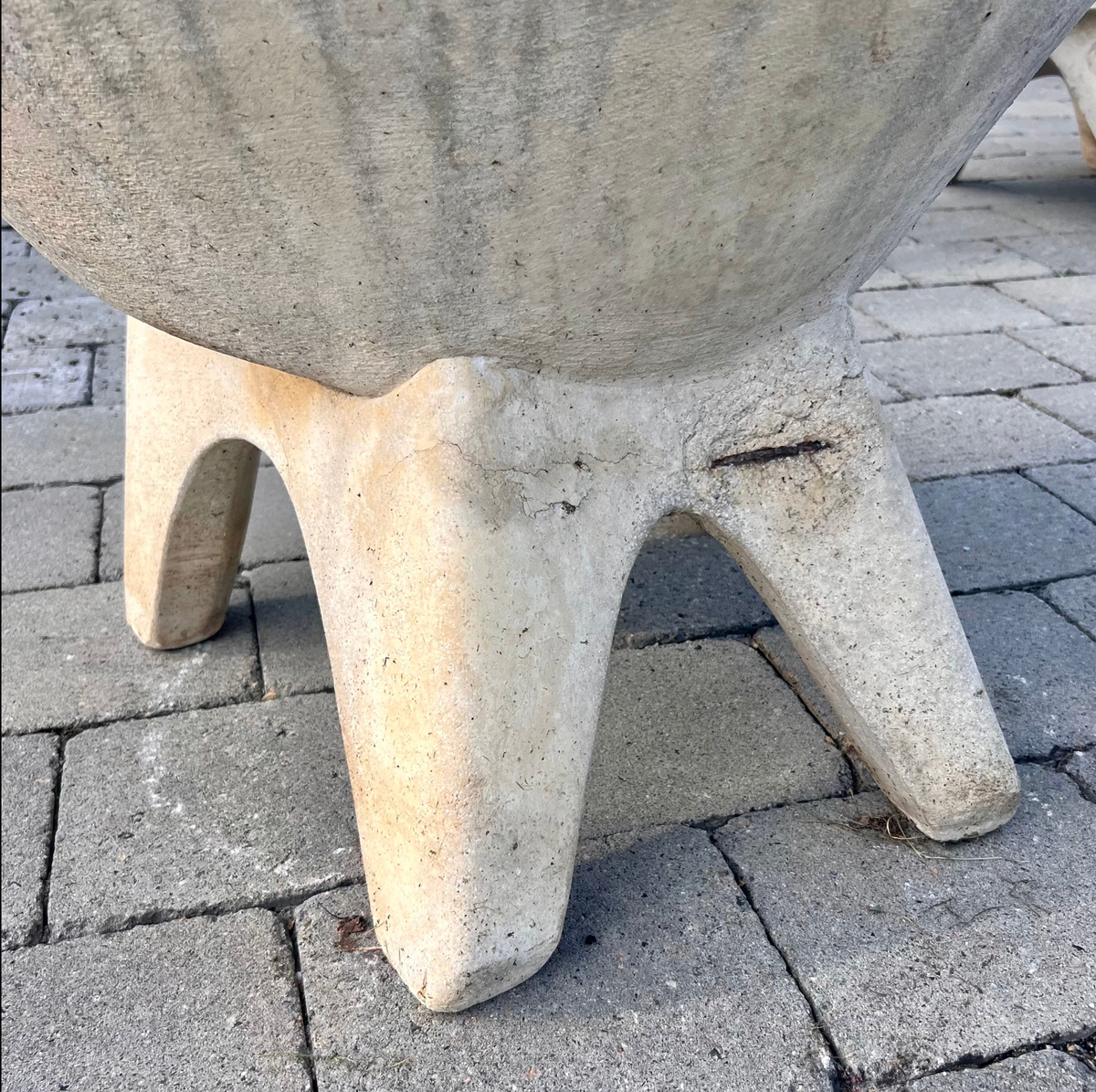 Pair of Sculptural Concrete Chairs