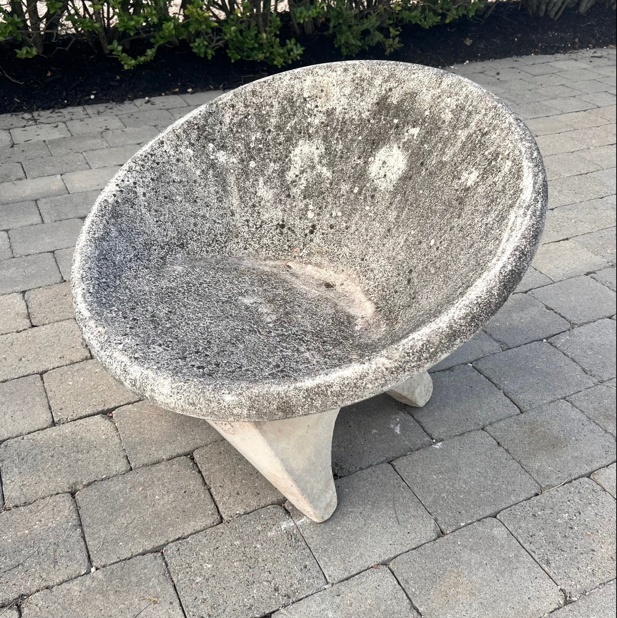 Pair of Sculptural Concrete Chairs