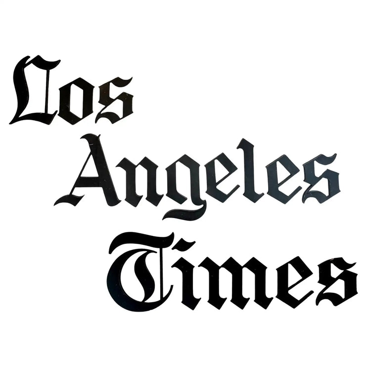 Original 'Los Angeles Times' Newspaper Sign from Downtown Los Angeles, 1970s, USA