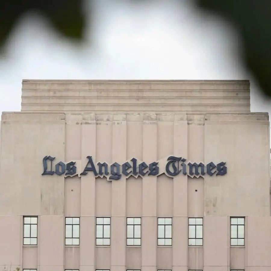 Original 'Los Angeles Times' Newspaper Sign from Downtown Los Angeles, 1970s, USA