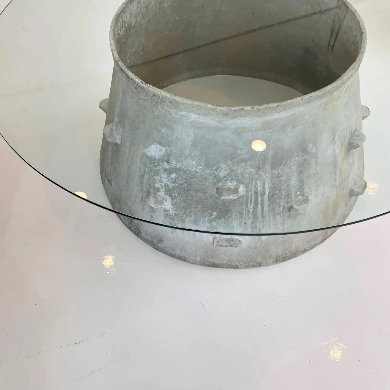 Willy Guhl Concrete Drum Table