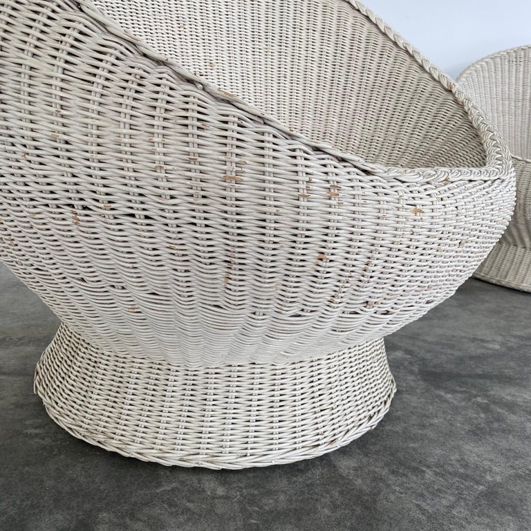 Pair of Wicker Pod Chairs