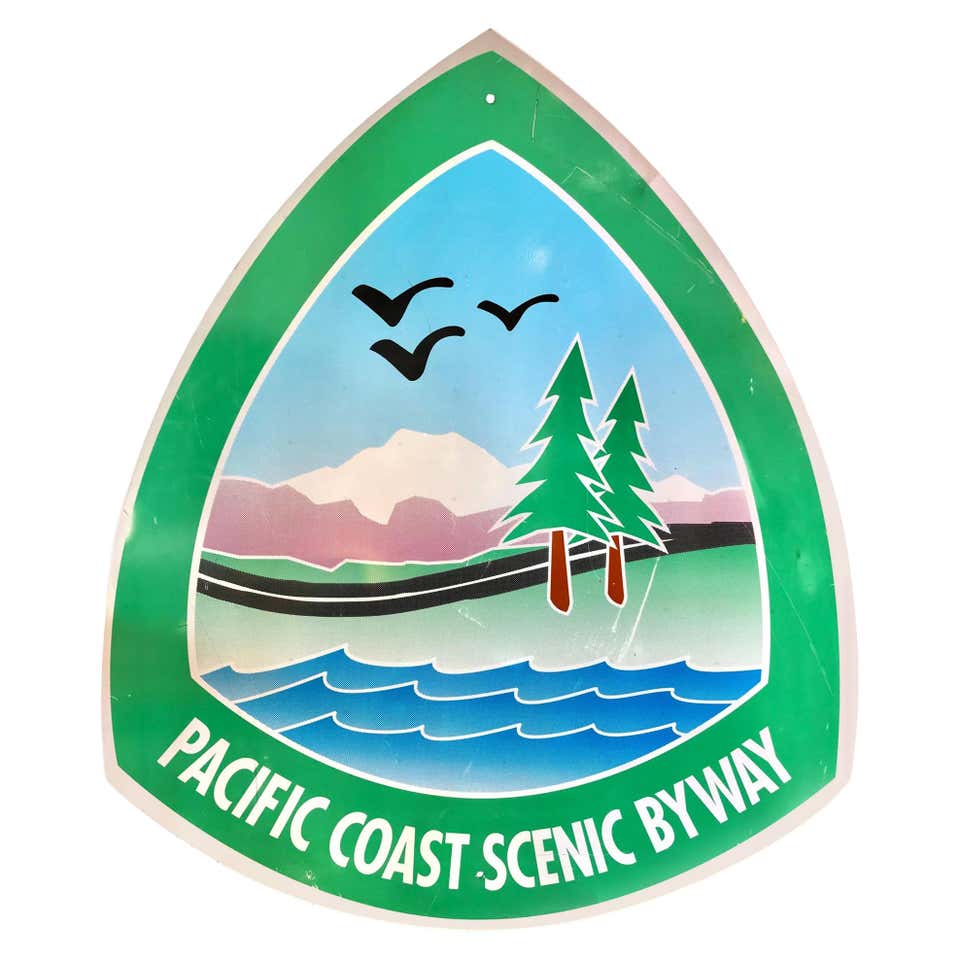 Large Pacific Coast Scenic Highway Sign
