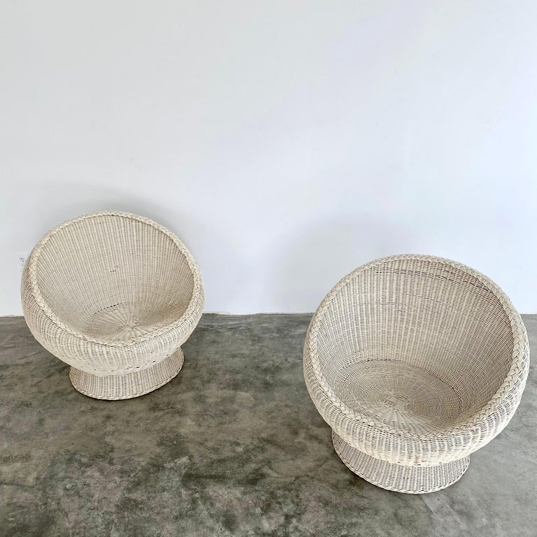 Pair of Wicker Pod Chairs