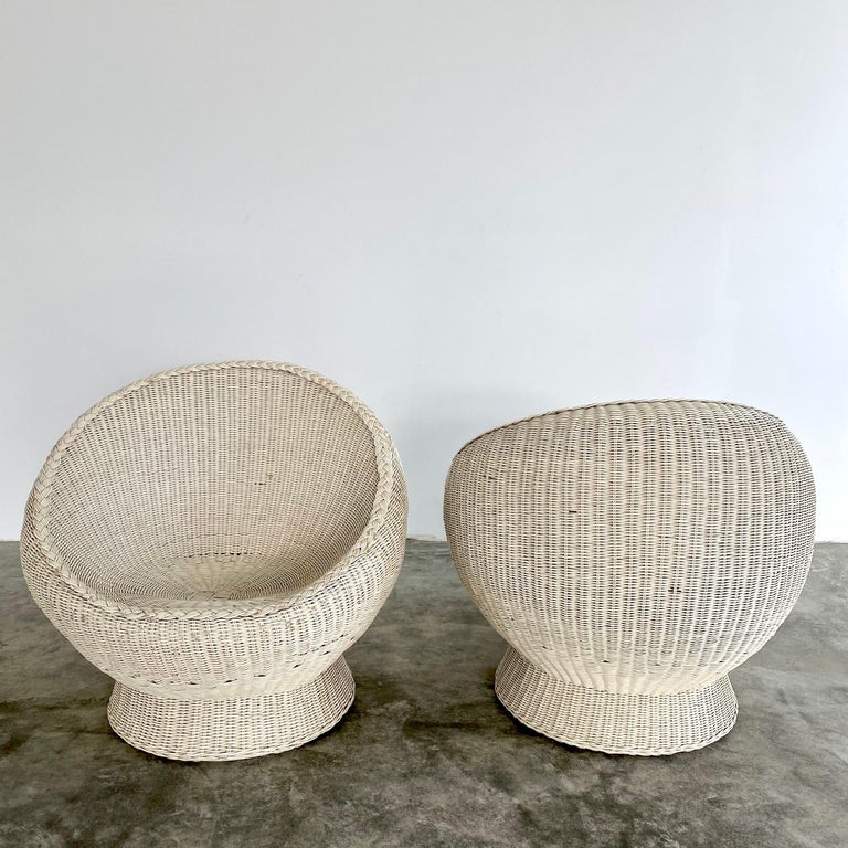 Pair of Wicker Pod Chairs