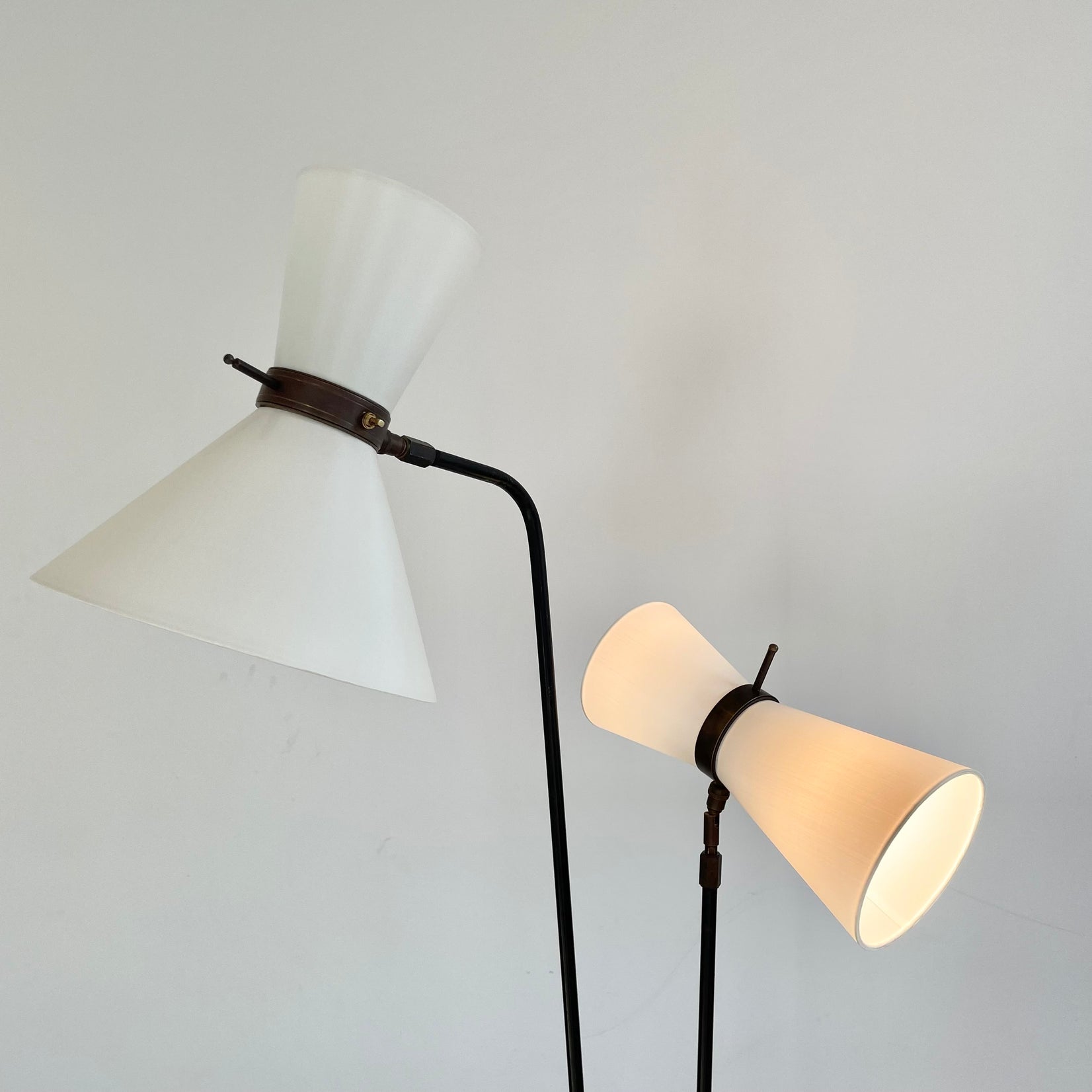 Double Headed Articulating Floor Lamp, 1950s France