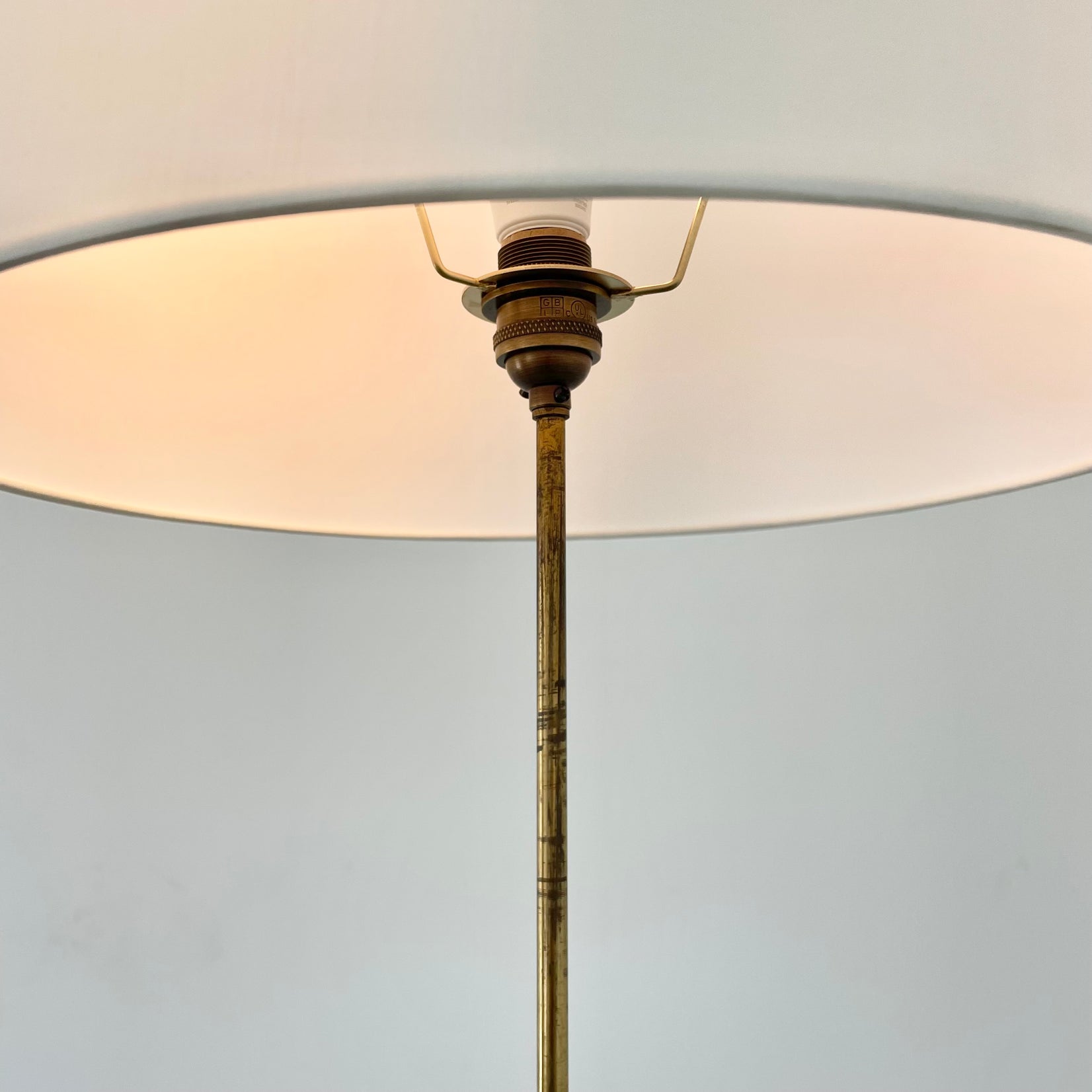 1950s Adjustable Leather Floor Lamp