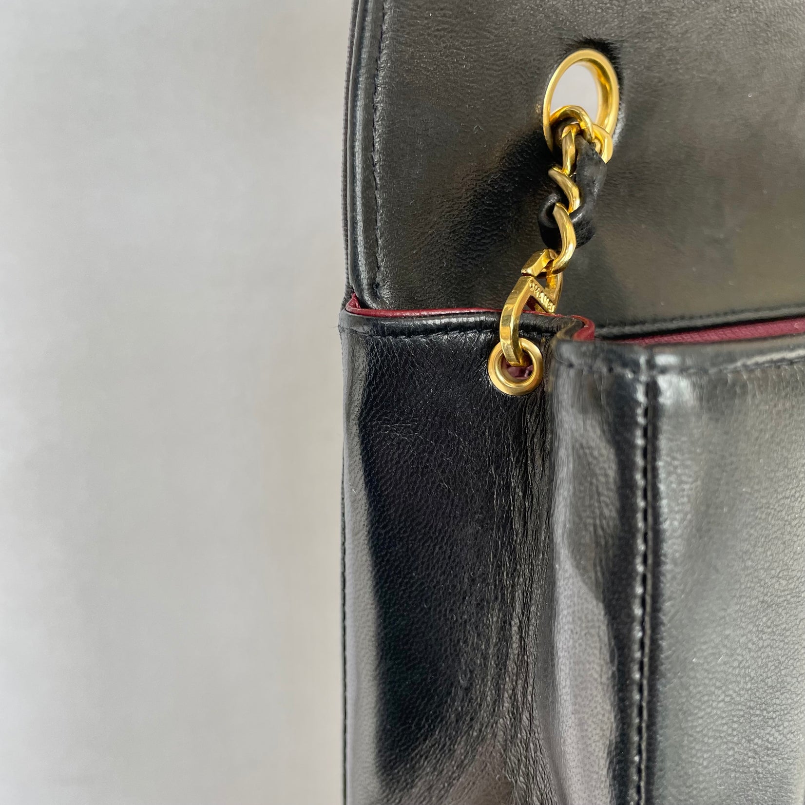 Rare Chanel Diana Shoulder Bag Black Quilted Lambskin Leather, 1990s France
