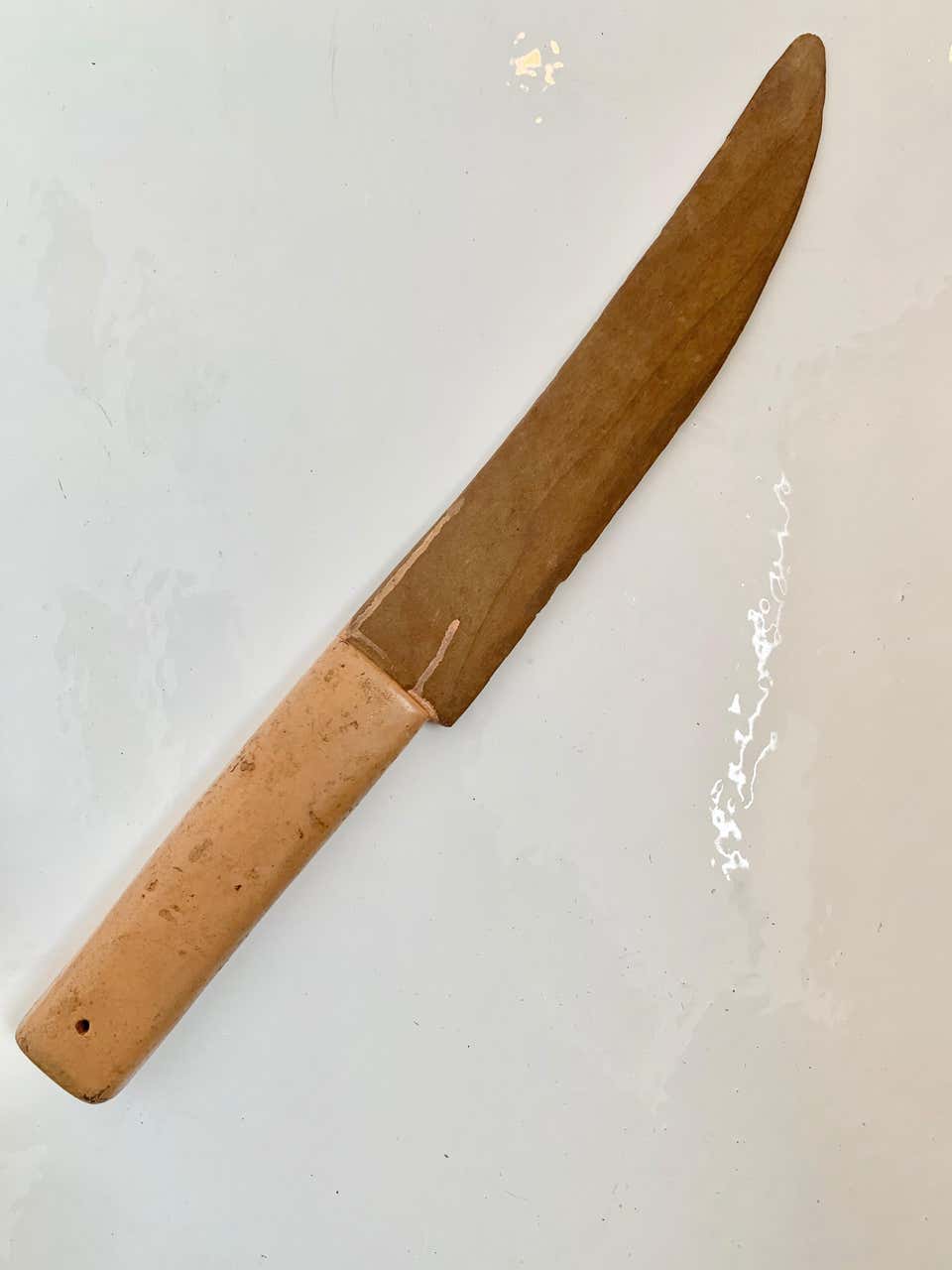 Folk Art Wood Knife Dated 1931