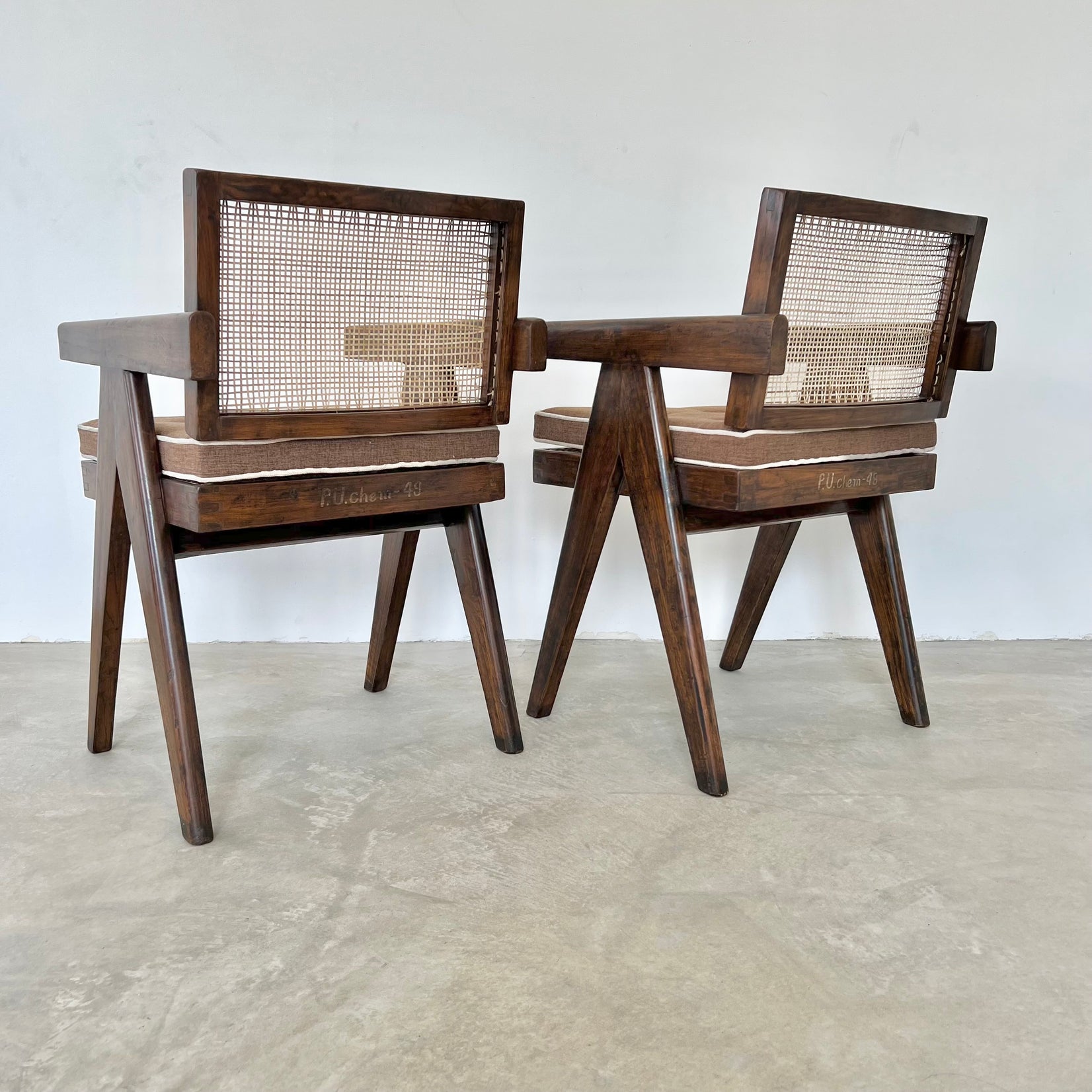 Pierre Jeanneret Office Chairs, 1950s Chandigargh