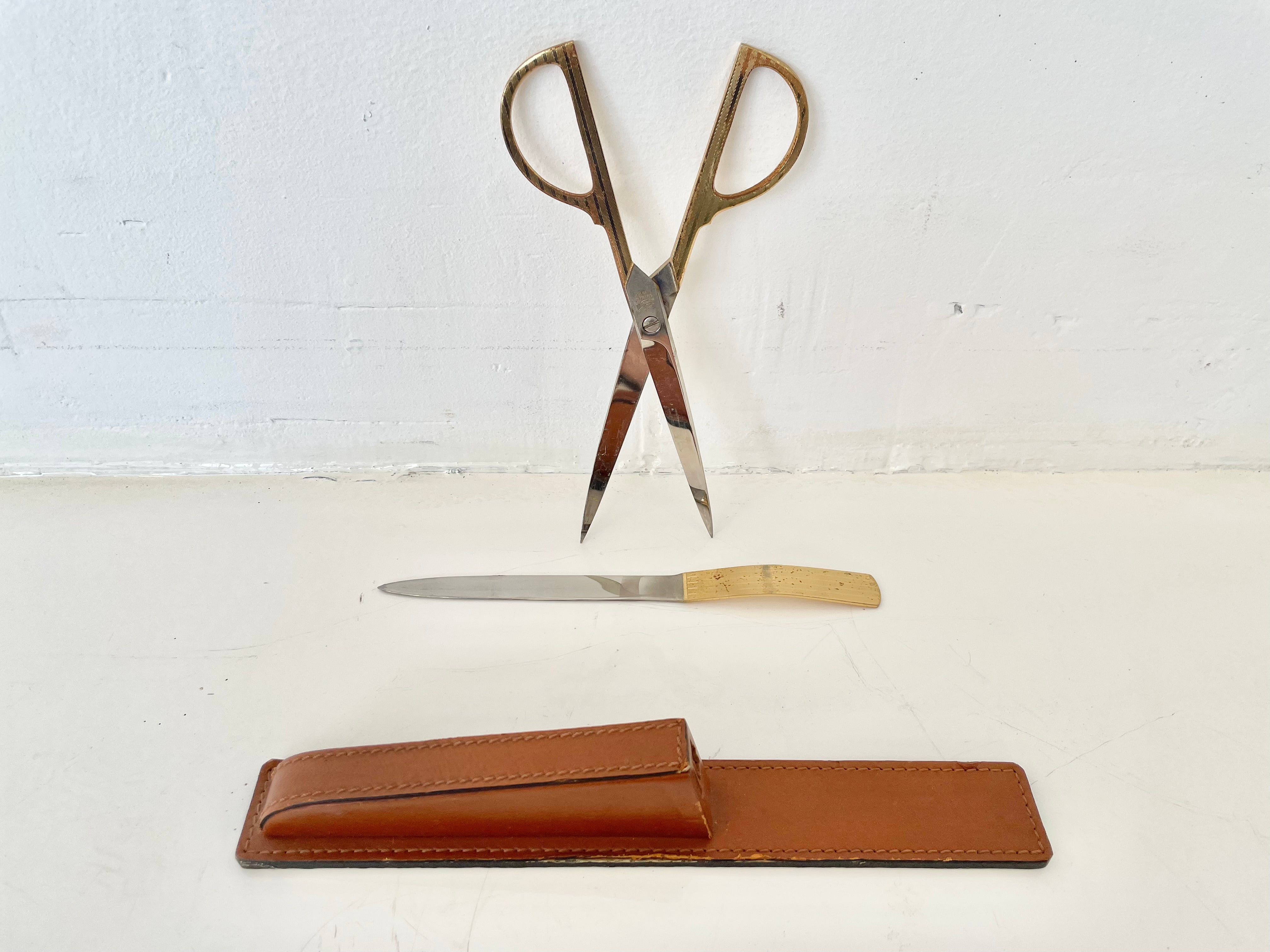 Letter Openers and Desk Scissors Sets from Dann Clothing, Elegant Leather  Cases Holder