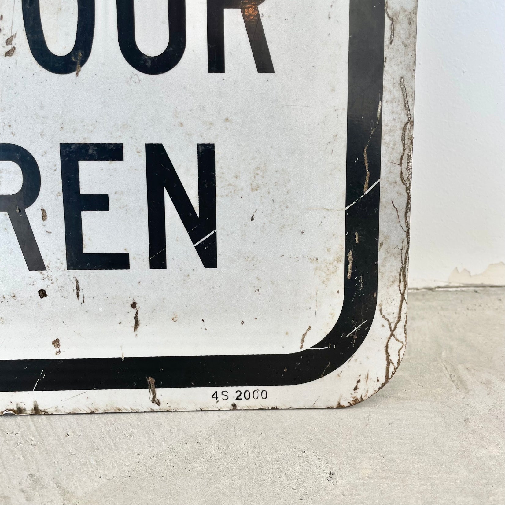 Vintage "We Love Our Children" Street Sign, 1980s USA