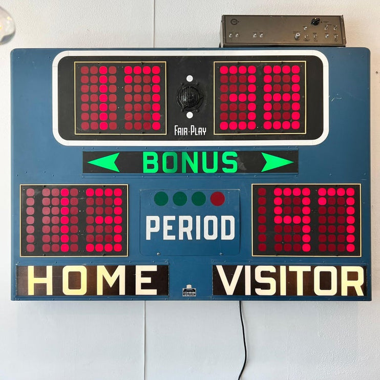 Fair Play 1960s Electro-Magnetic Basketball Scoreboard