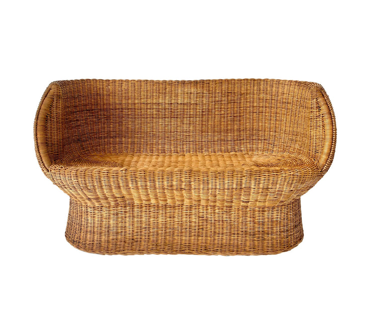 Isamu Kenmochi Sculptural Wicker Settee