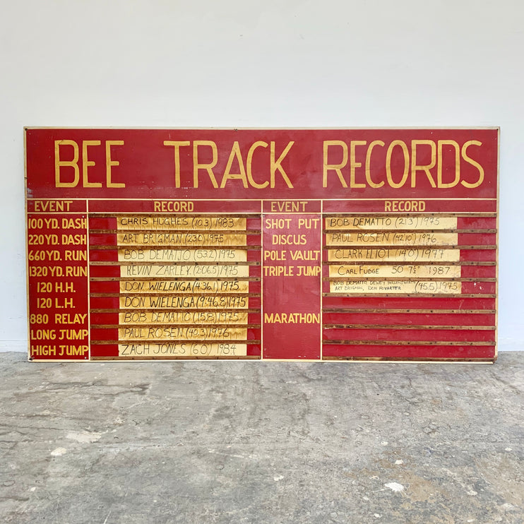 Massive Hand Painted High School Track and Field Sign