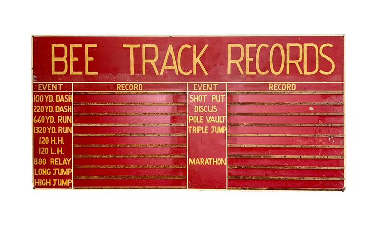 Massive Hand Painted High School Track and Field Sign