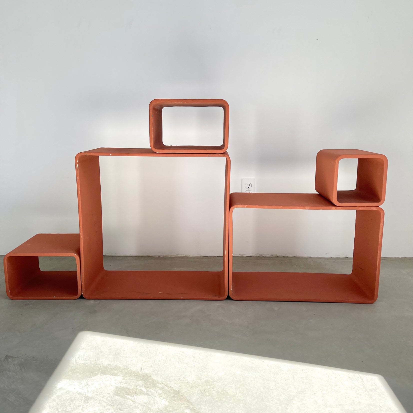 Willy Guhl Orange Concrete Bookcase