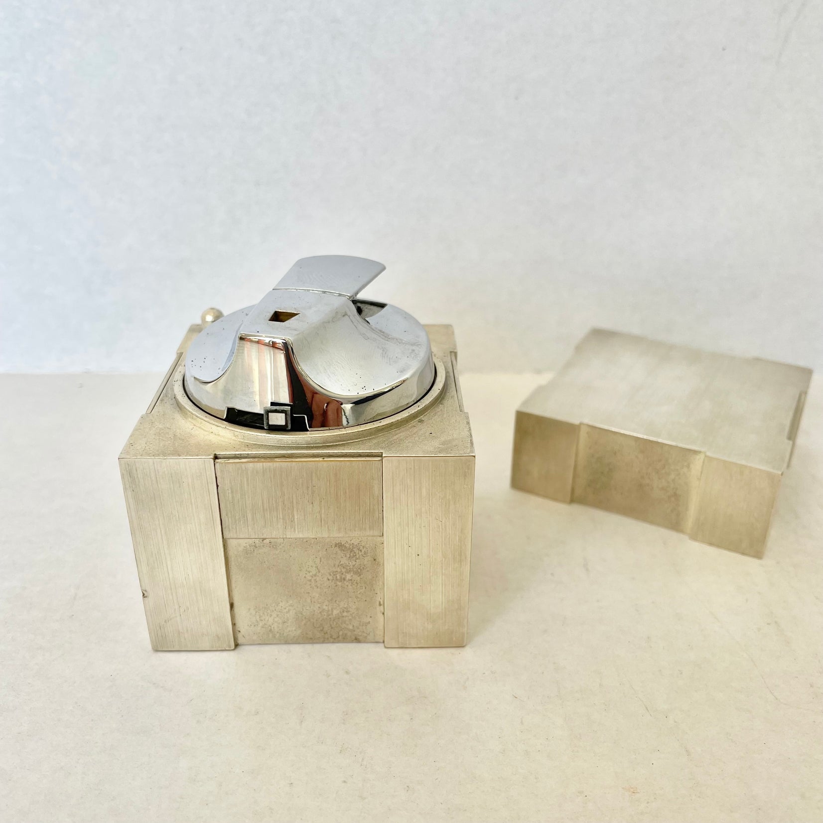 Hermes Silver Cube Lighter, 1960s France
