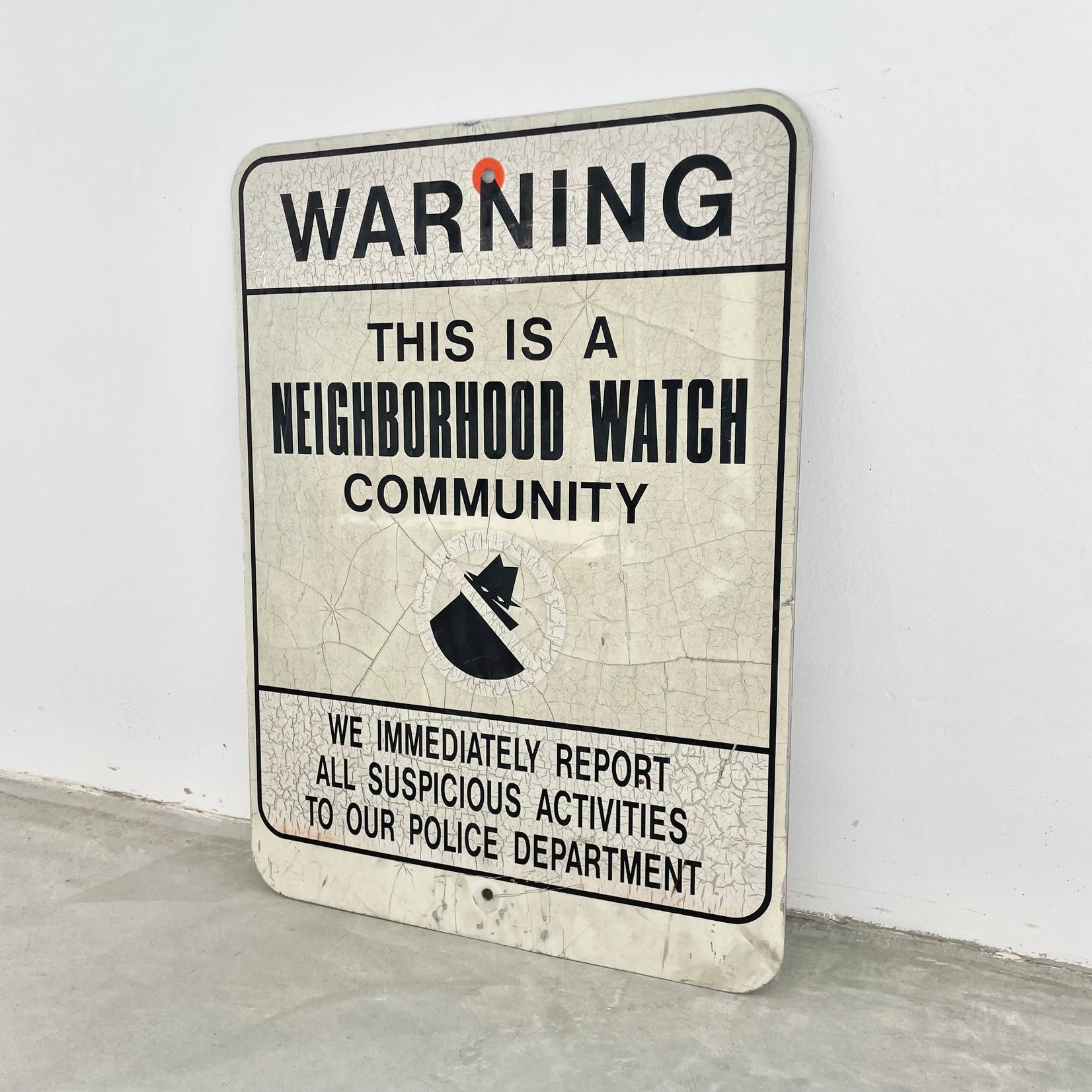Neighborhood Watch Street Sign, 1980s USA