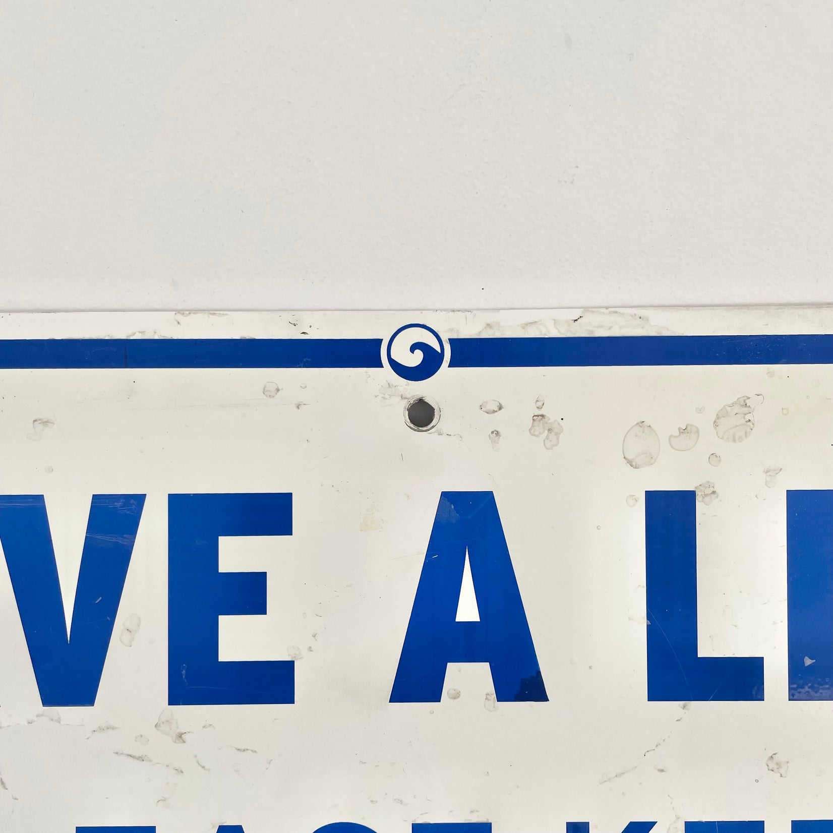 "Save a Life" Pool Sign, 1980s USA