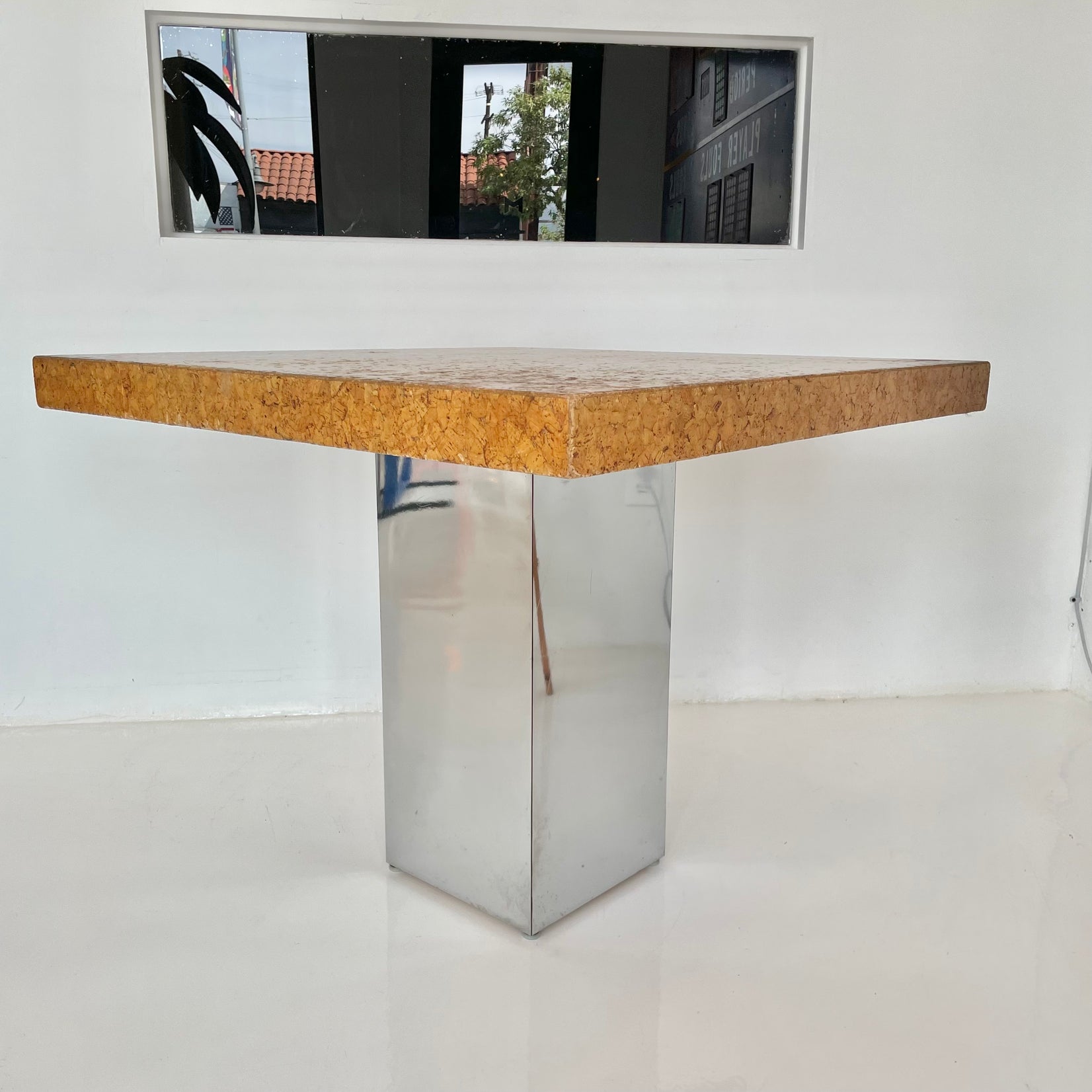 Cork and Chrome Table