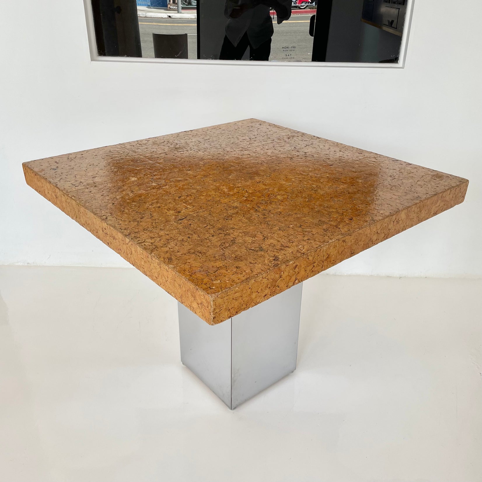 Cork and Chrome Table