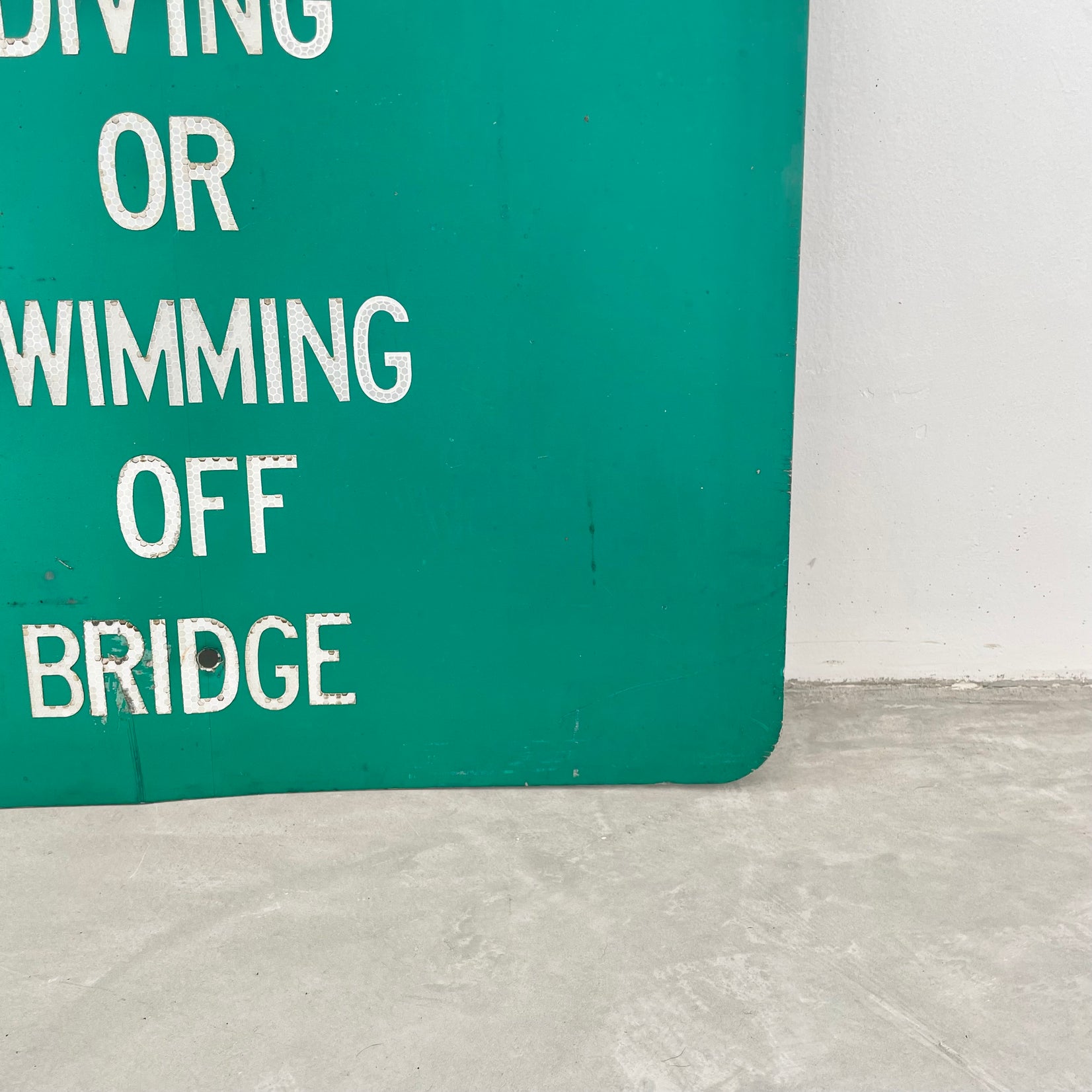 "No Diving" Pool Sign, 1980s USA