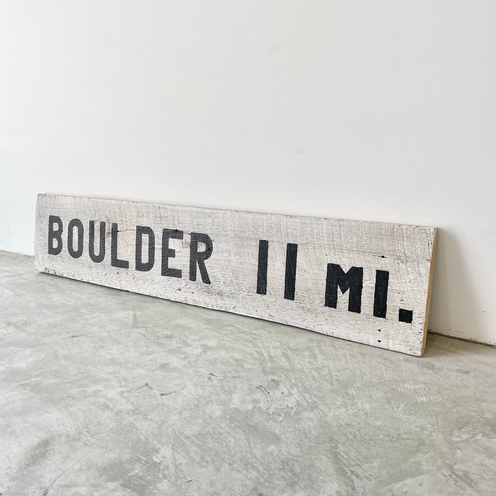 'Boulder' Colorado Hand Painted Wood Road Sign