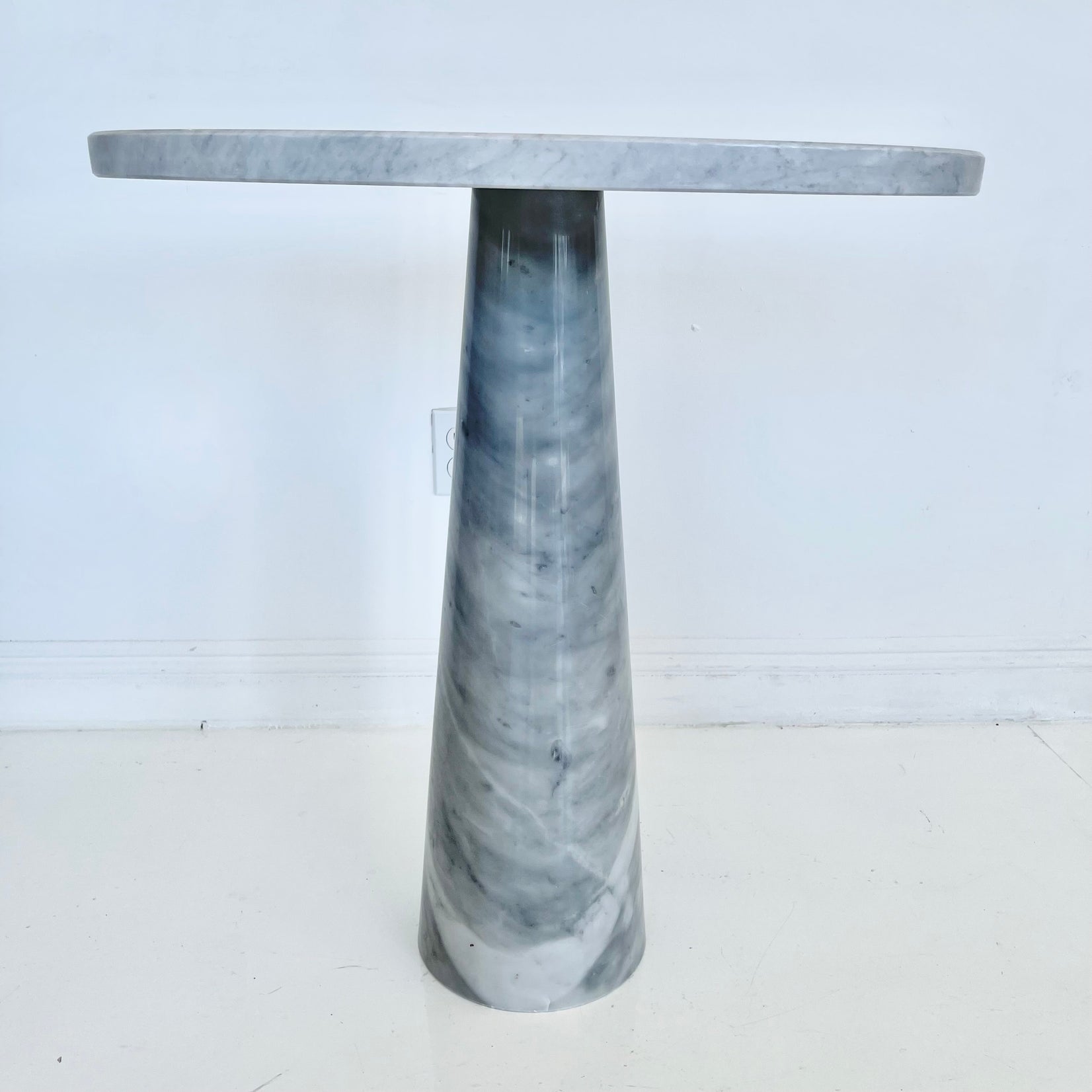 Angelo Mangiarotti Carrara Marble Tall Eros Table, 1970