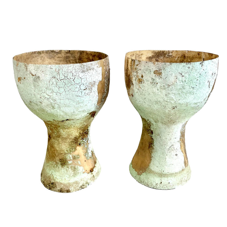 Mint Green Fiberglass Vases, Belgium 1960s