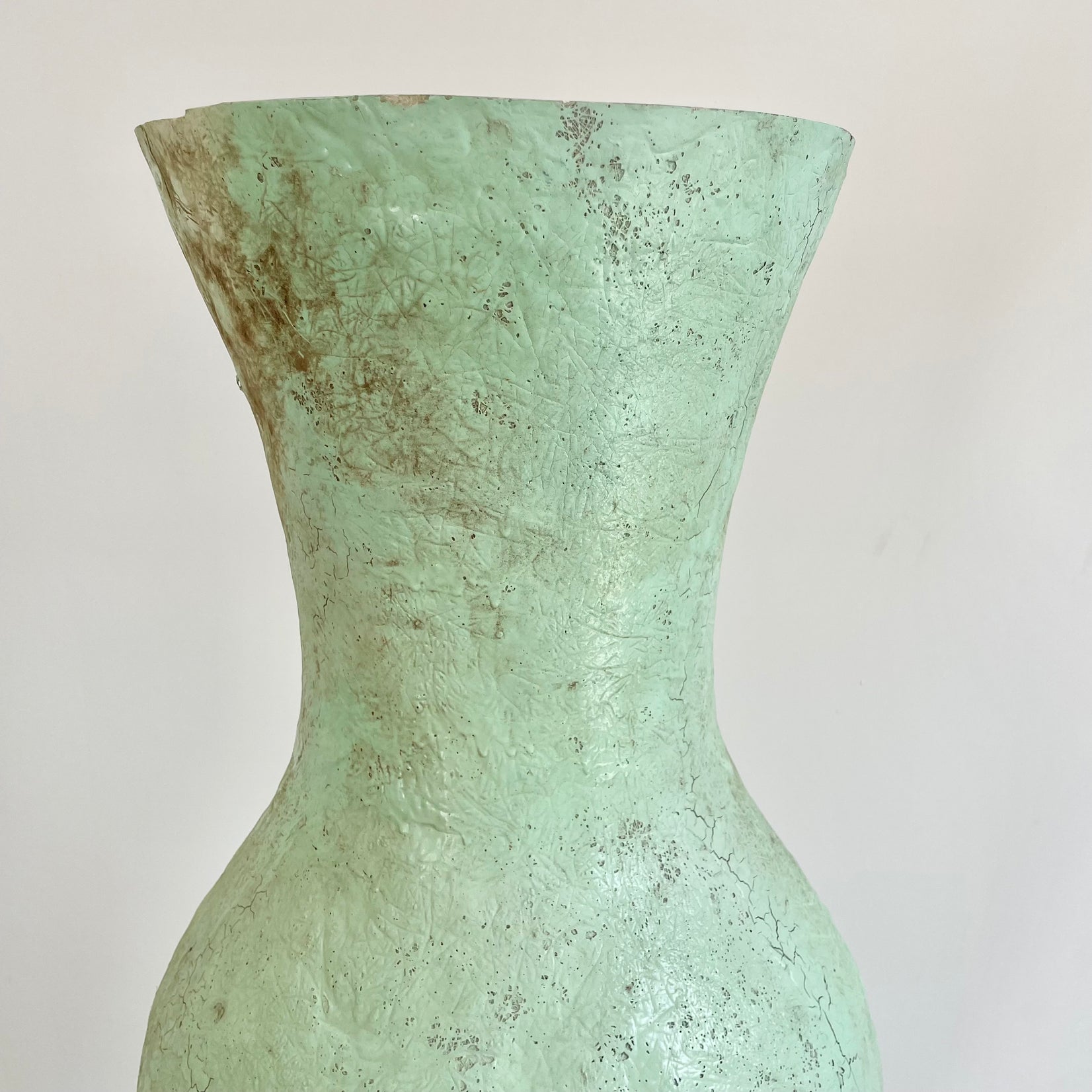 5 Foot Mint Green Fiberglass Vases, Belgium 1960s