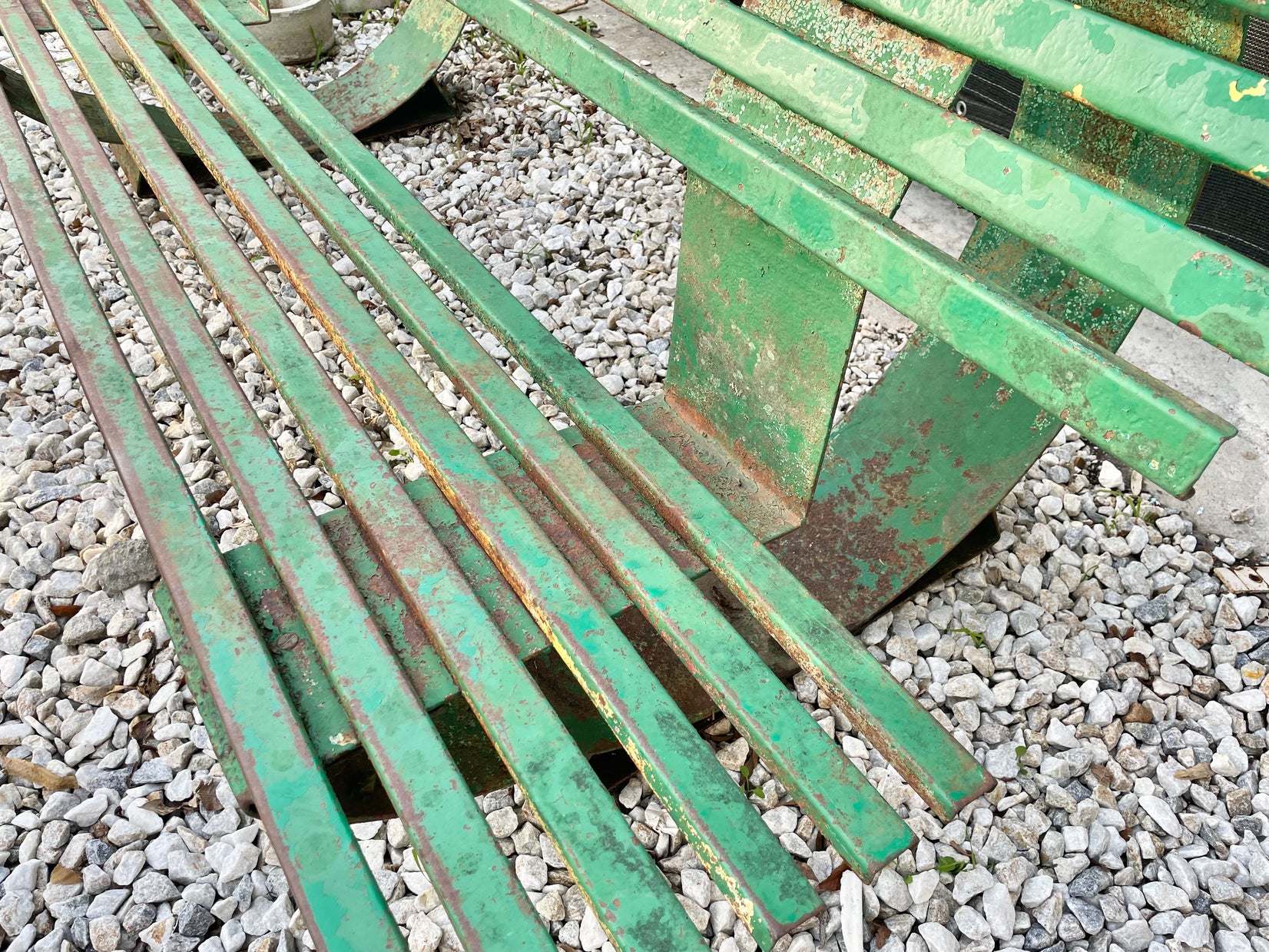 Galvanized Steel "Manelco" Bench, Cannes, France 1958