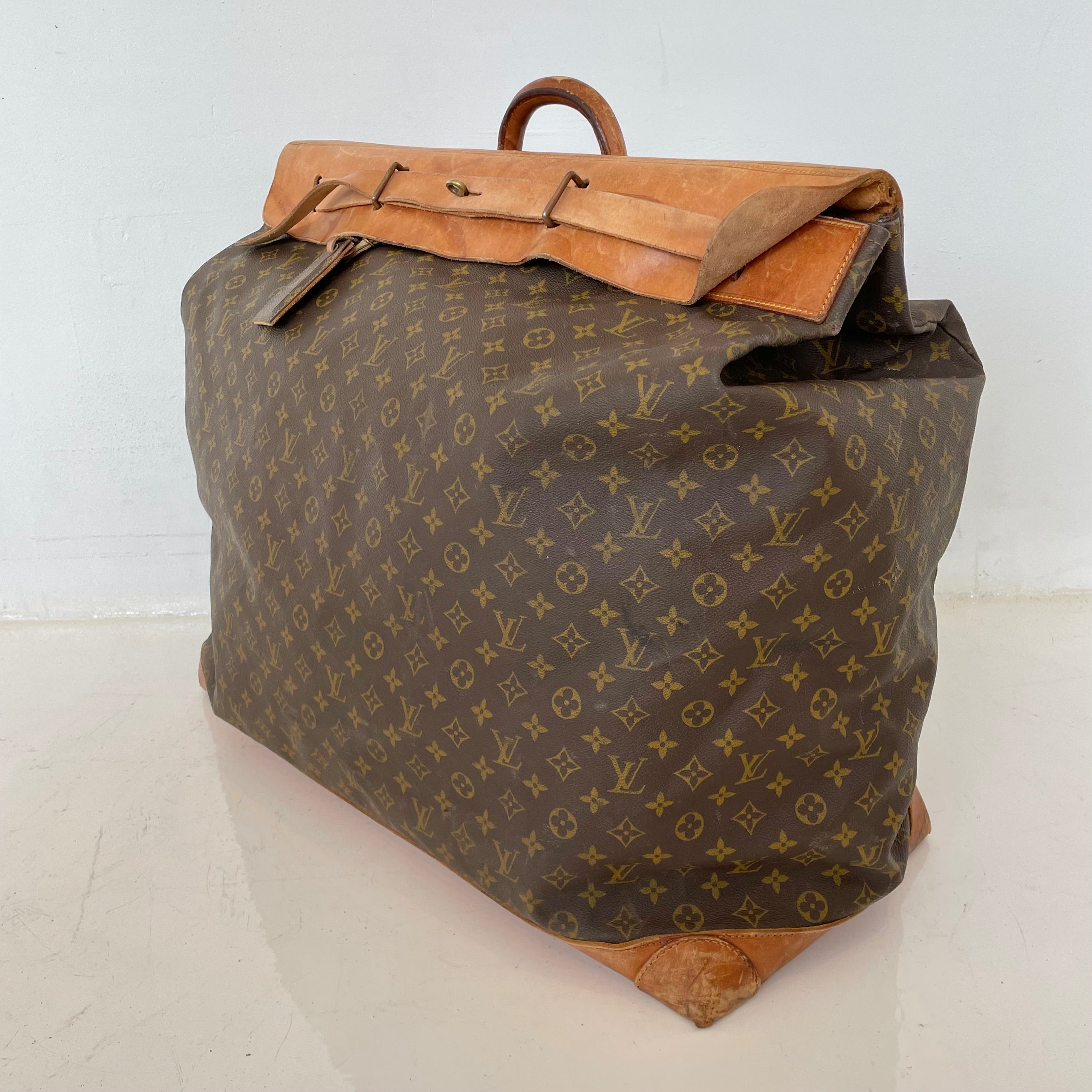 Vintage Louis Vuitton monogram travel bag steamer
