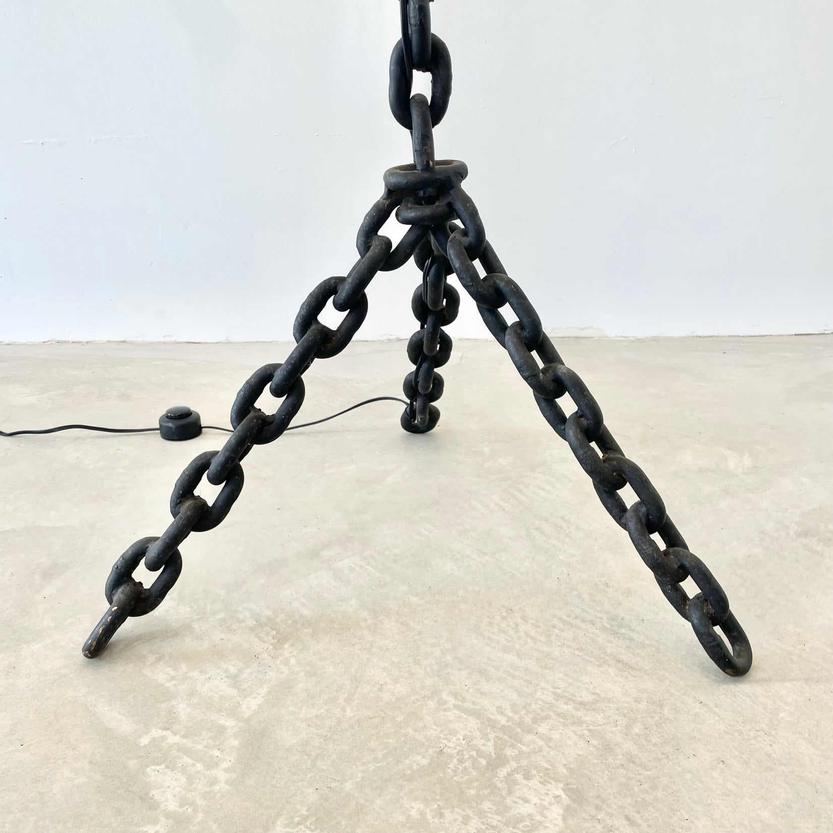 French Chain Tripod Floor Lamp, 1960s France