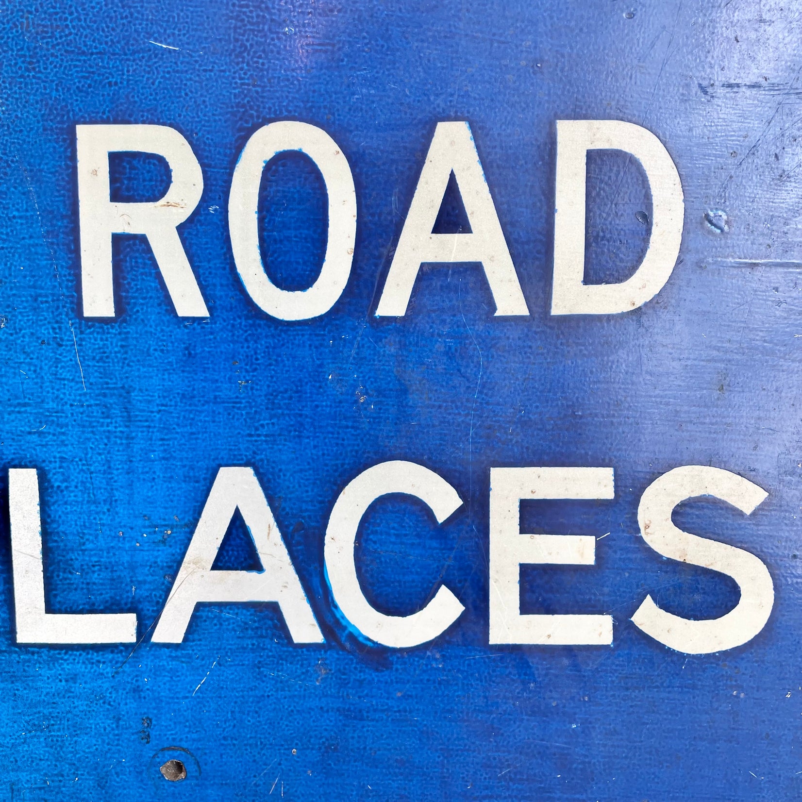 Hand Painted 'ICE ON ROAD IN PLACES' Wooden Sign