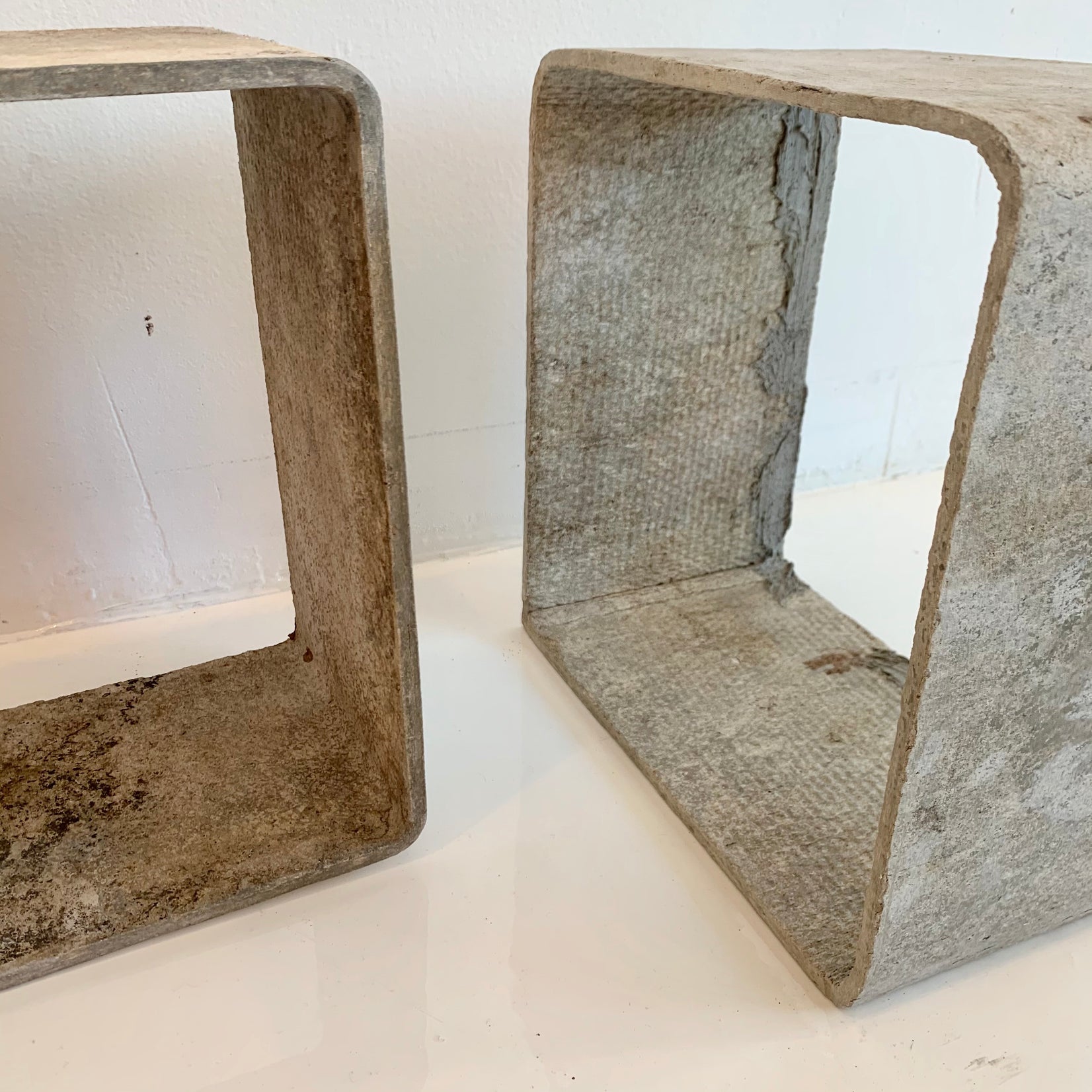 Willy Guhl Modular Cement Cube Bookcase