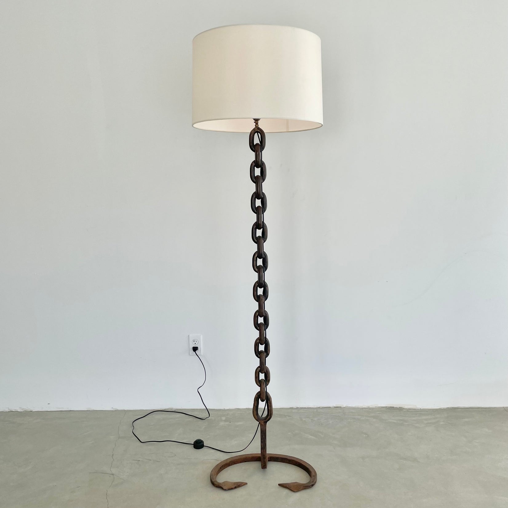 French Chain Link Floor Lamp, 1960s France