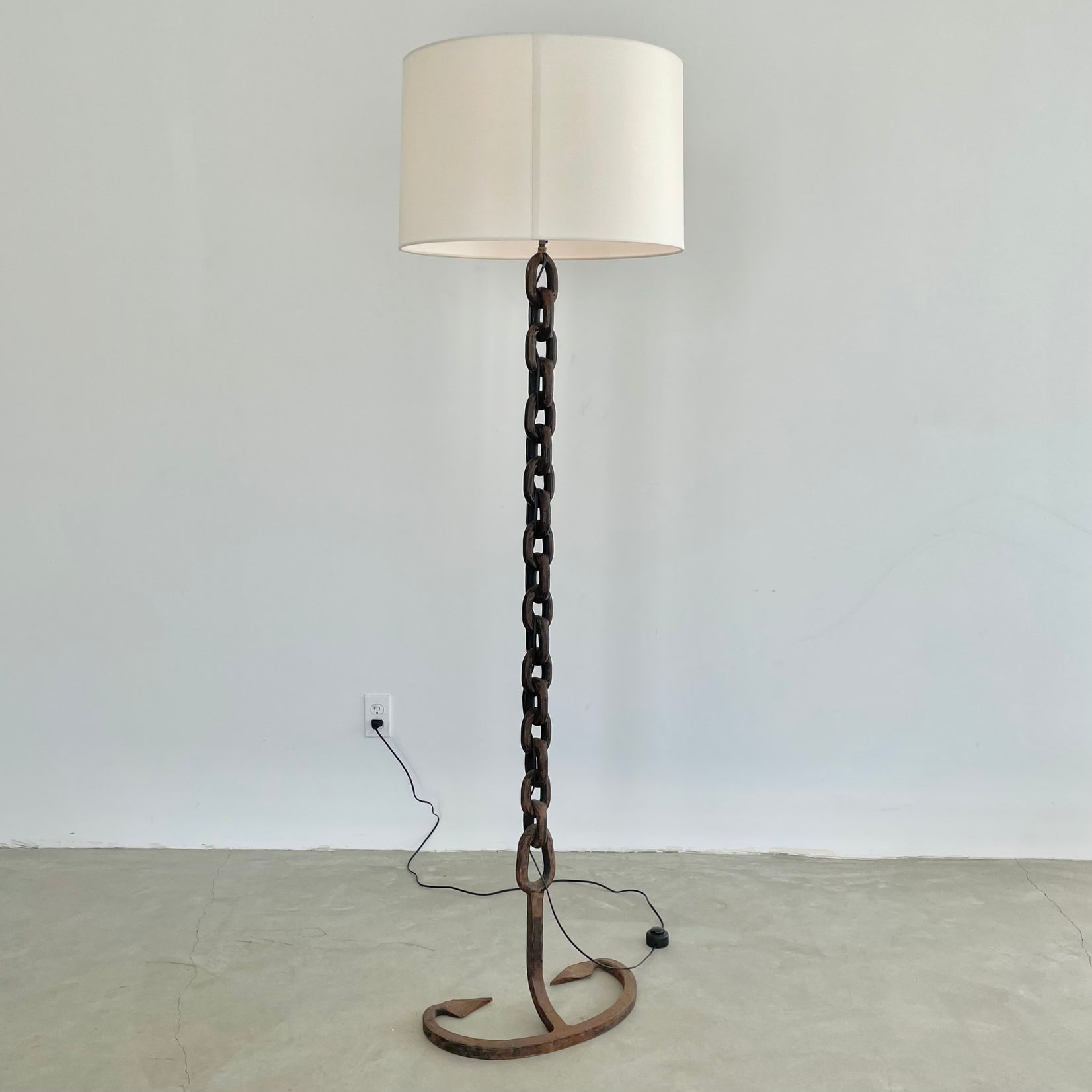 French Chain Link Floor Lamp, 1960s France