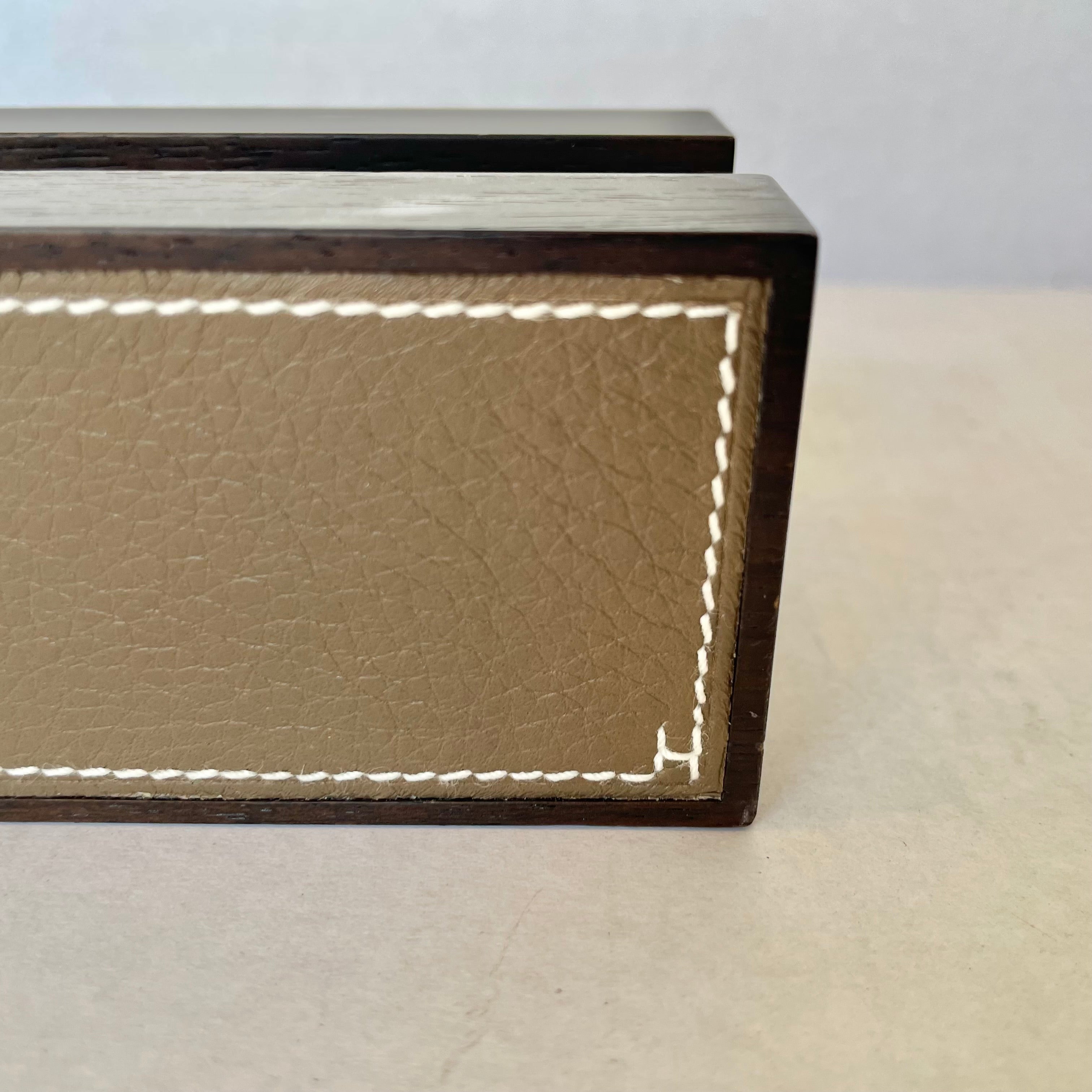 Hermes, business card holder, cognac-coloured smooth lea…