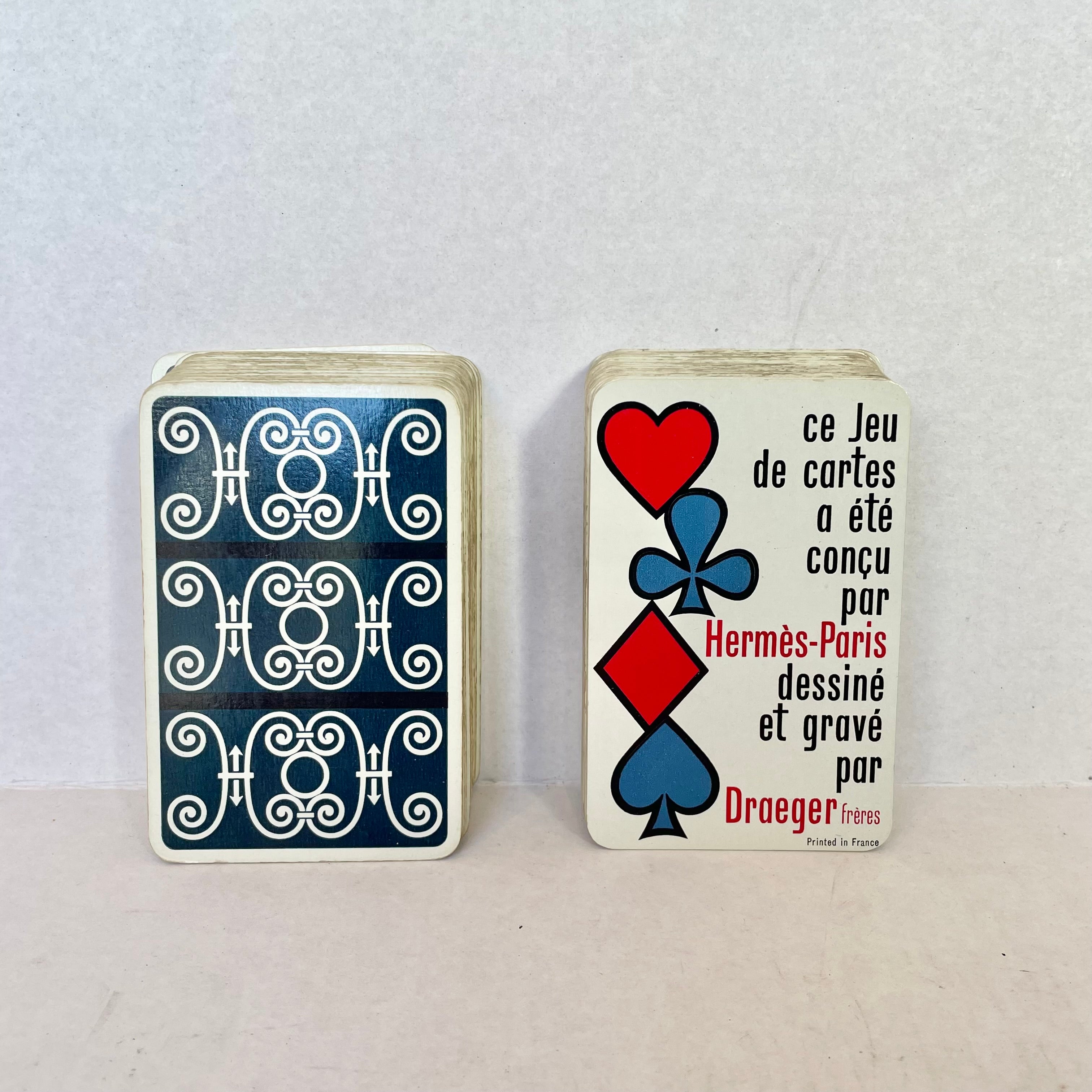 Hermès Red Printed Playing Card Set QGH05547RB006