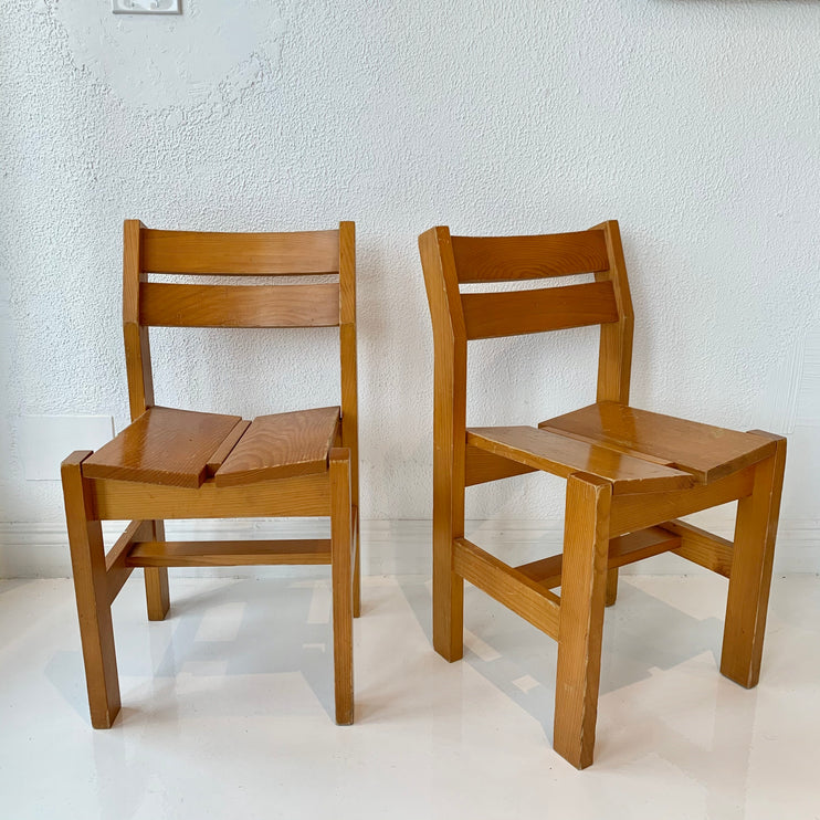 Charlotte Perriand Chairs from "La Cascade" at Les Arcs, 1600, 1960s France