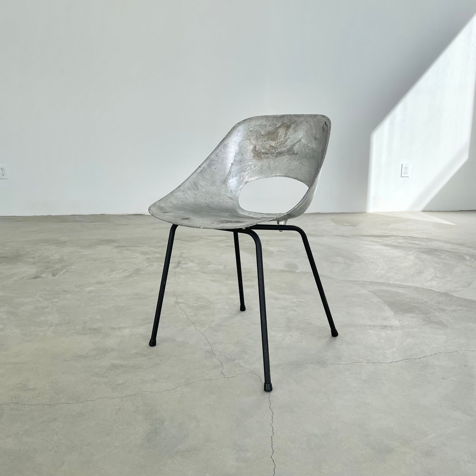 Set of 4 Pierre Guariche Aluminum Chairs