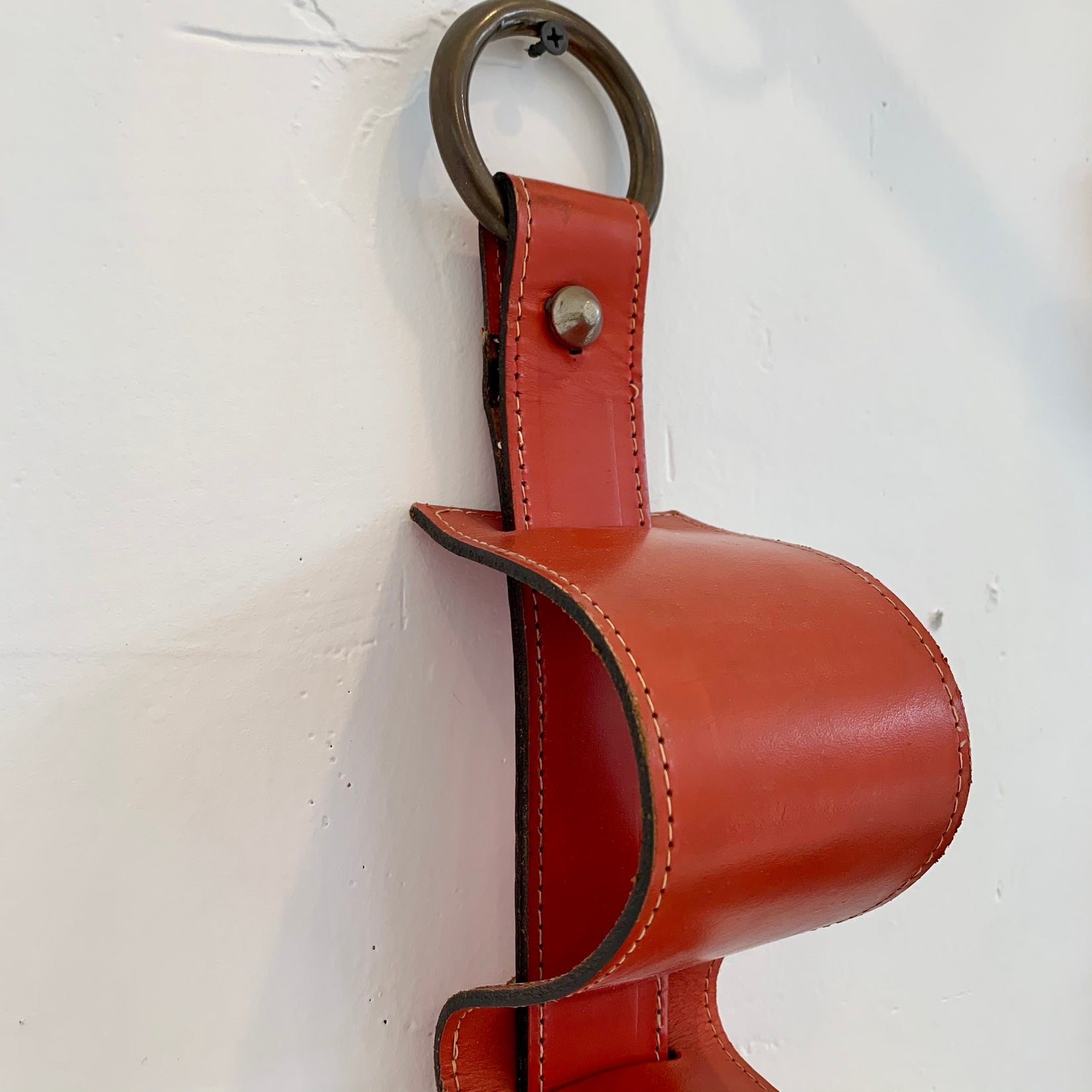 Jacques Adnet Style Leather Bottle Rack