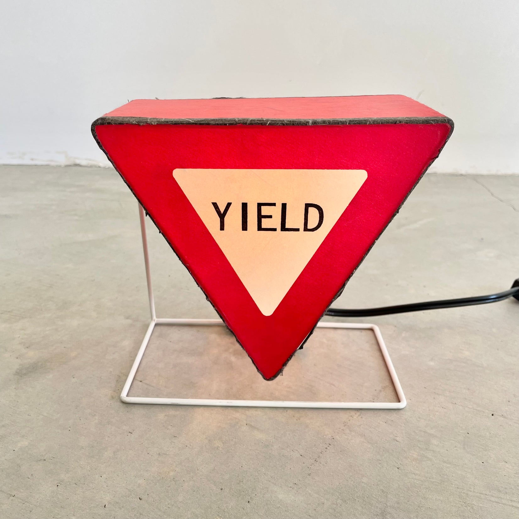 Light Up Paper 'Yield' Sign, 1980s