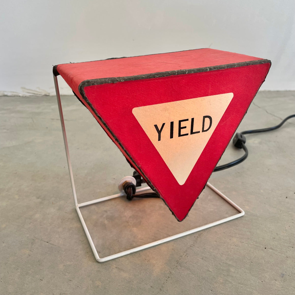 Yield Sign Crafts Light Up Paper 'Yield' Sign, 1980s