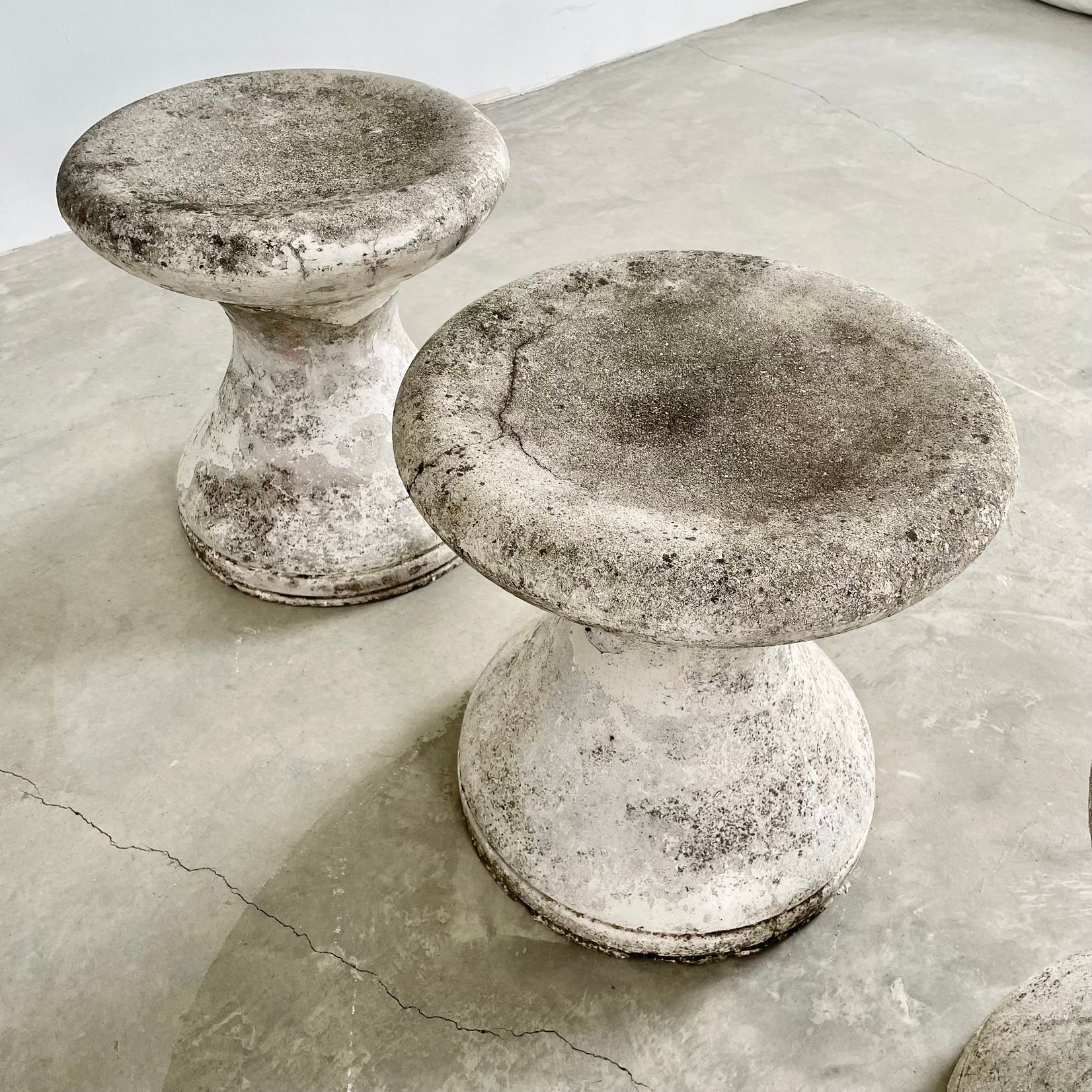 Set of 4 Concrete Stools, 1970s France