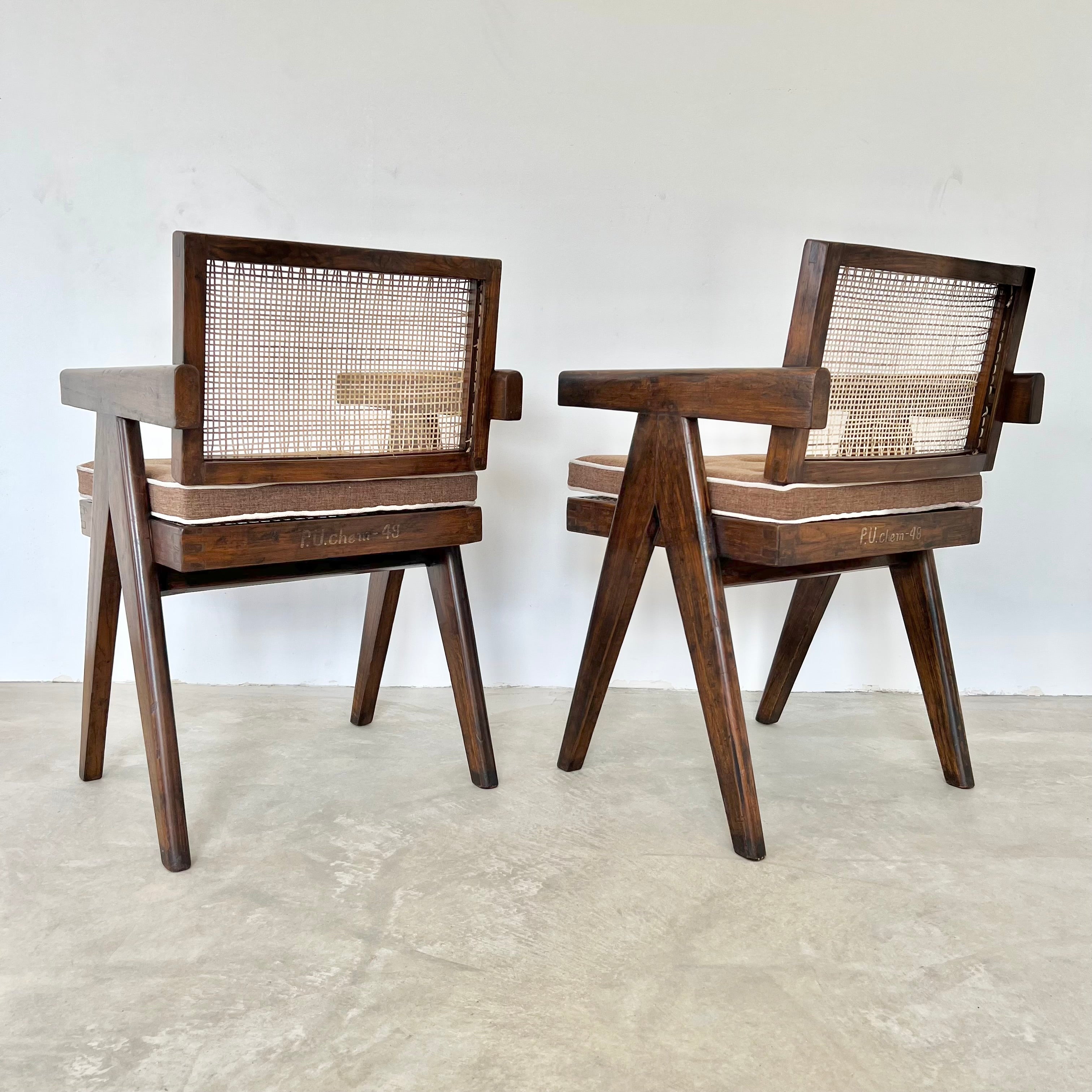 Pierre Jeanneret Office Chairs, 1950s Chandigargh